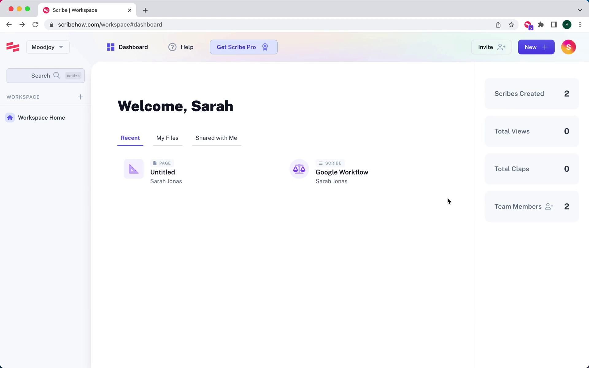 Scribe screenshot