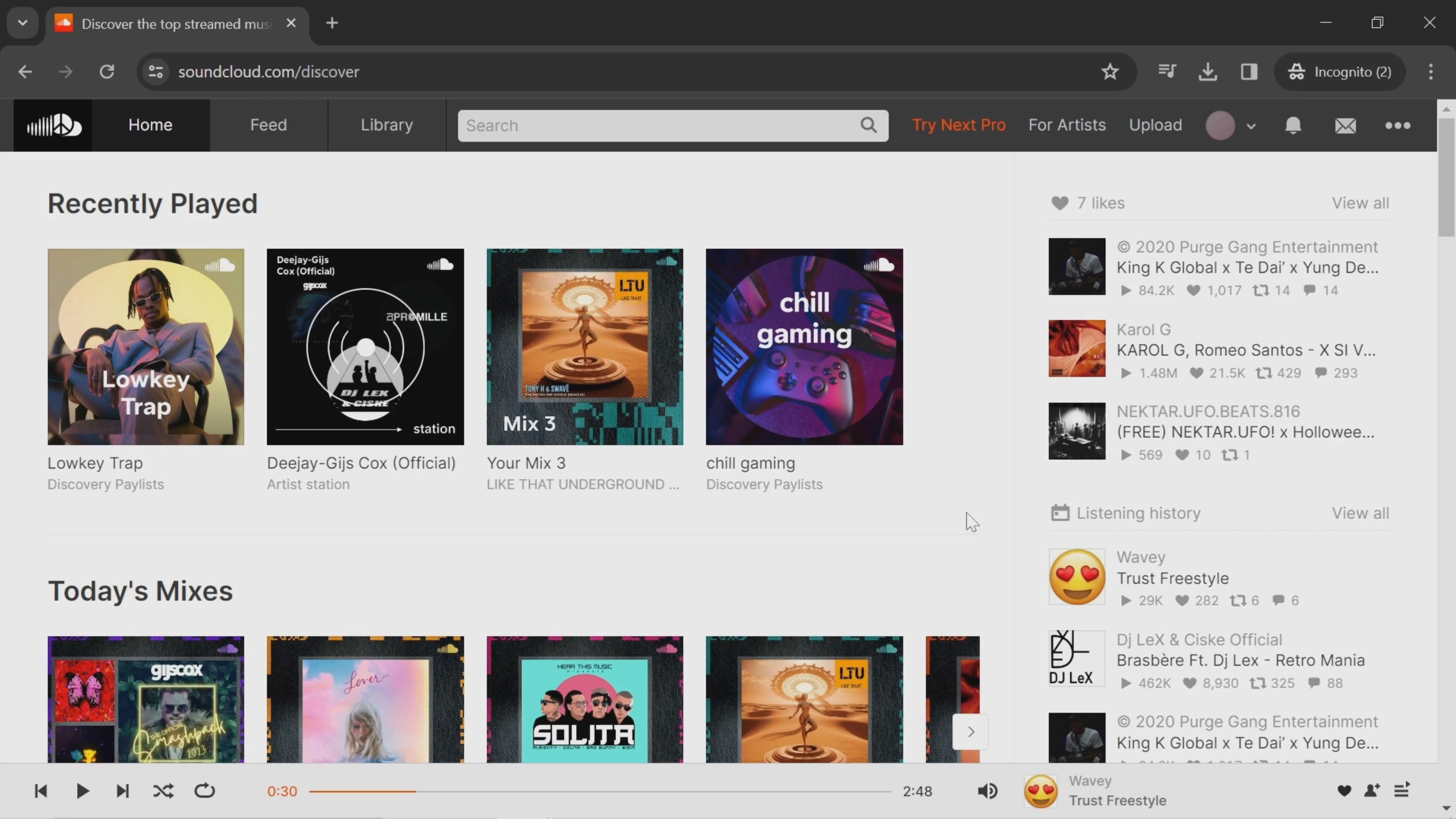 Browsing the library on SoundCloud video thumbnail