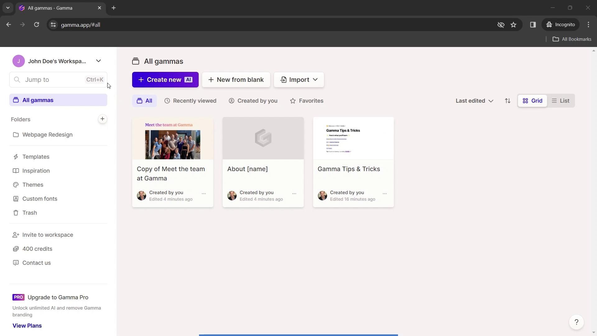Gamma screenshot