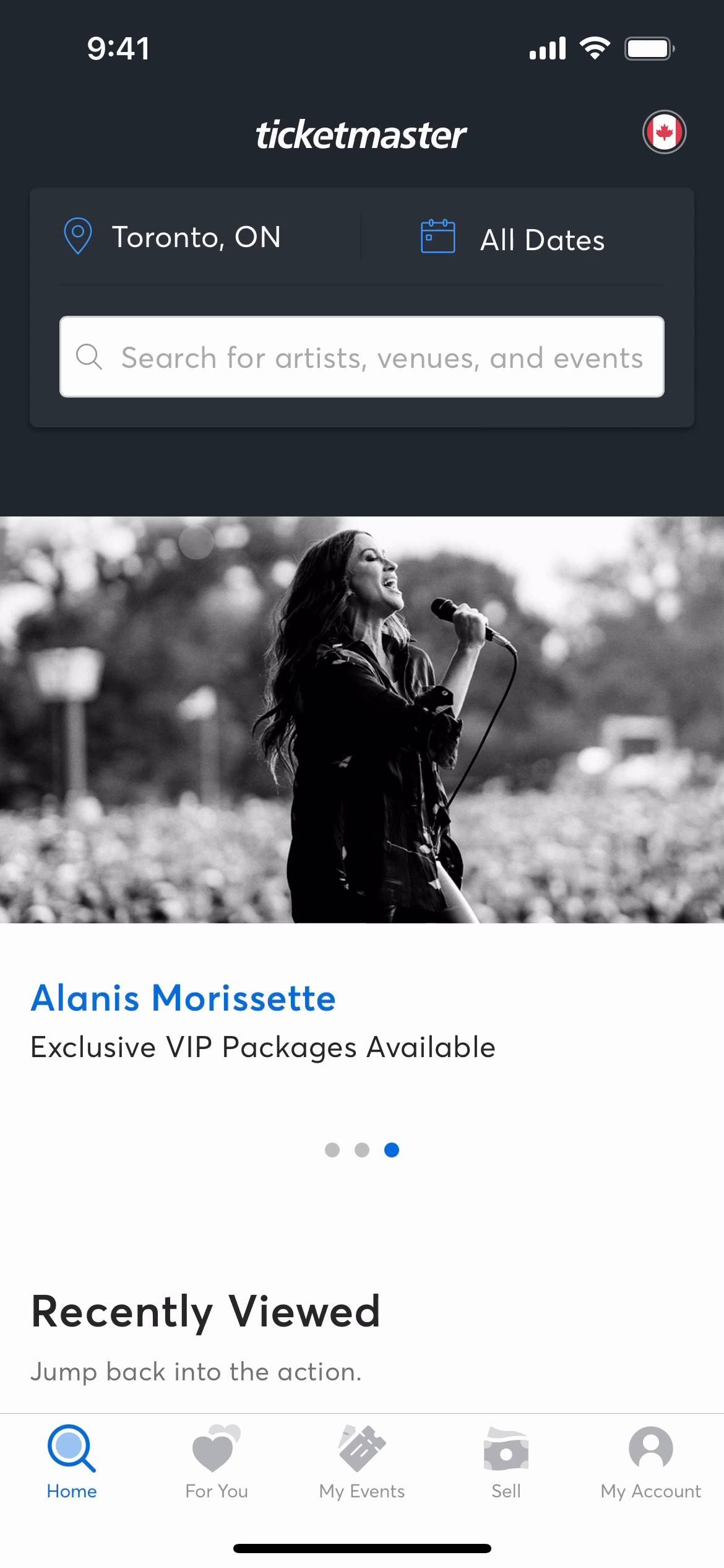 Ticketmaster screenshot