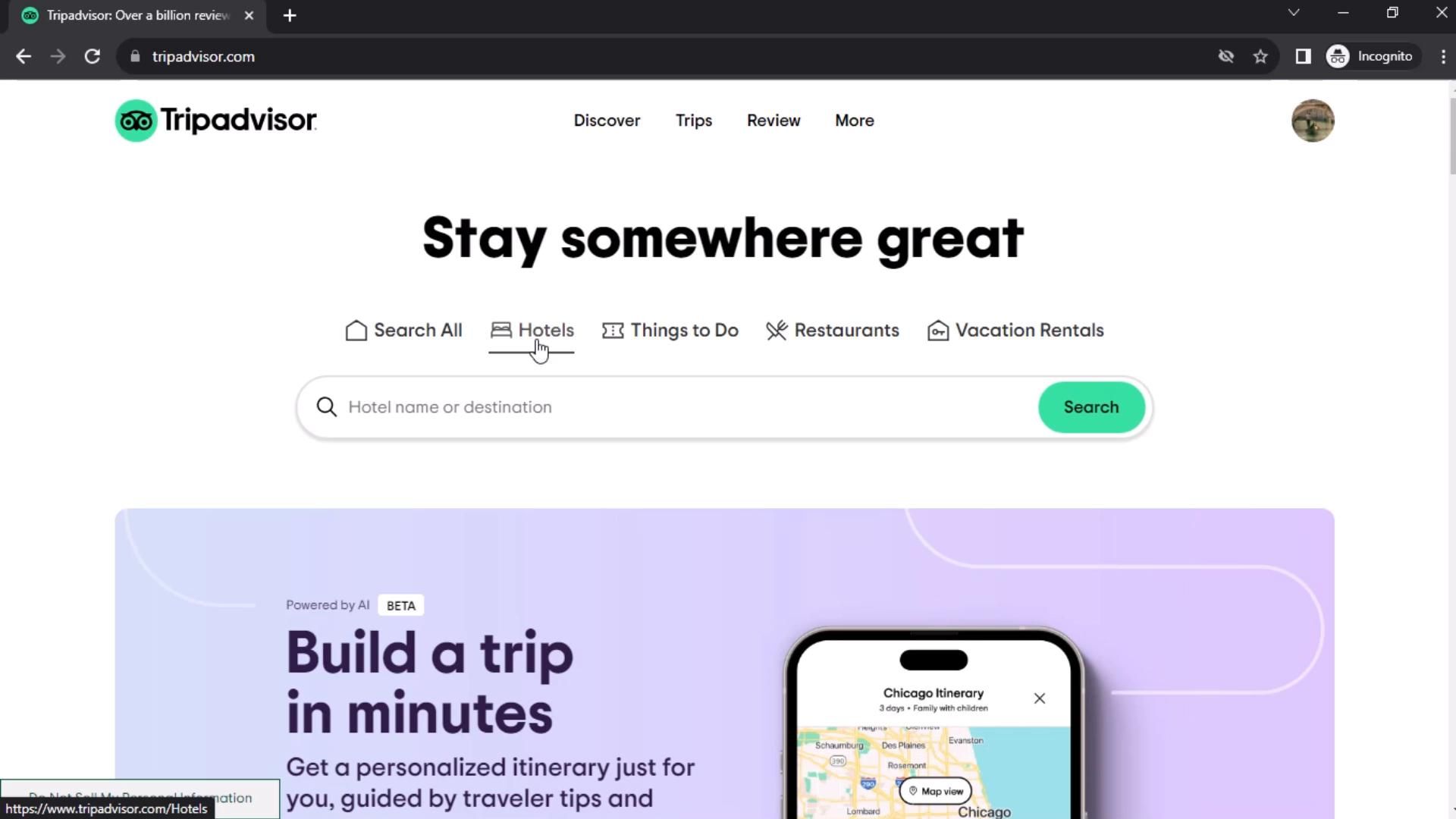 Tripadvisor screenshot