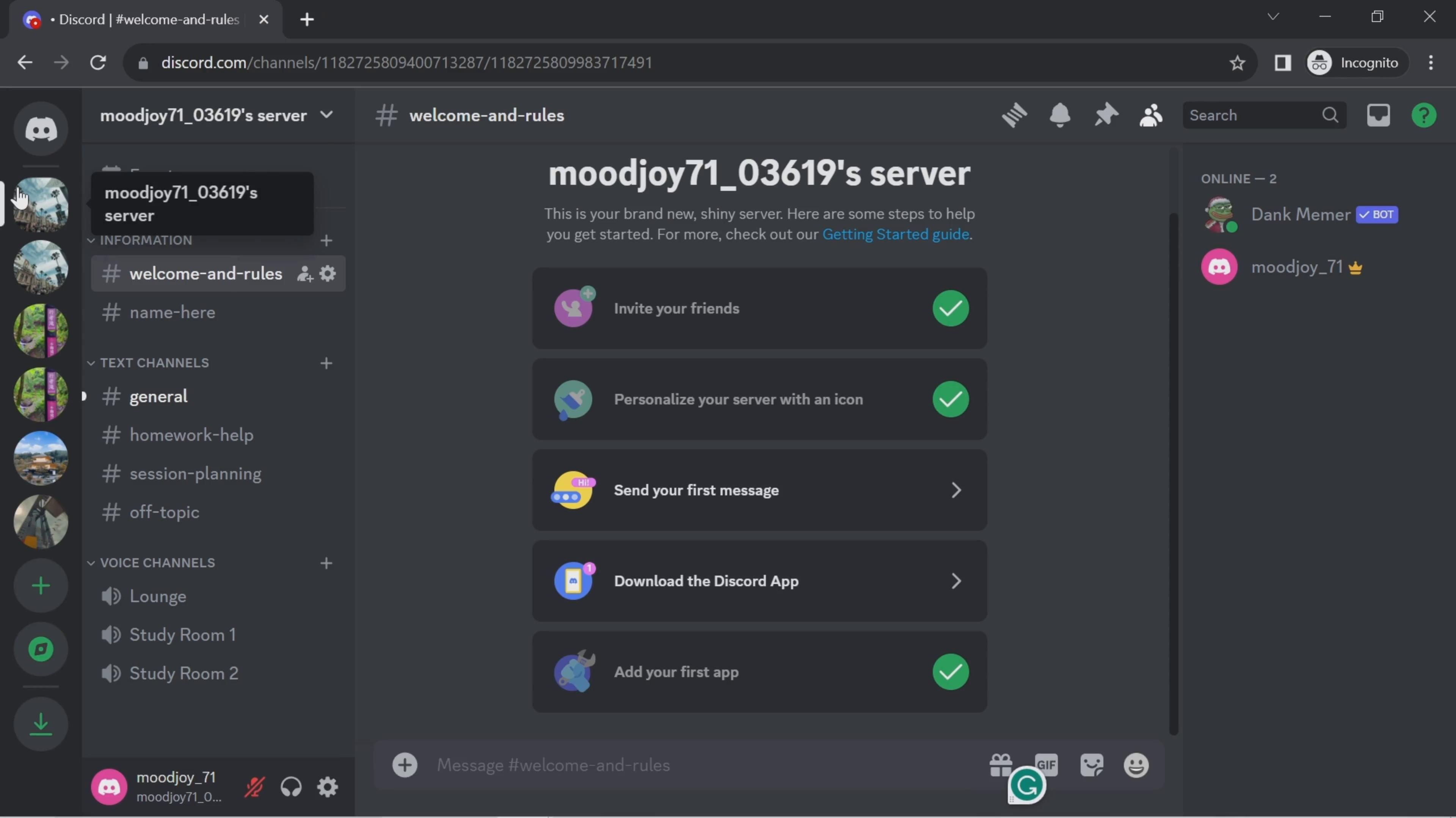 Discord screenshot