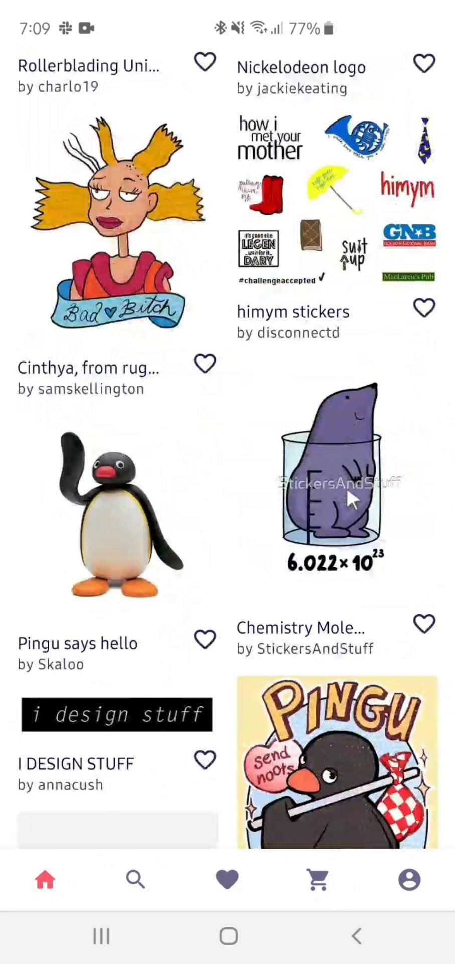 Adding to favorites on Redbubble video thumbnail
