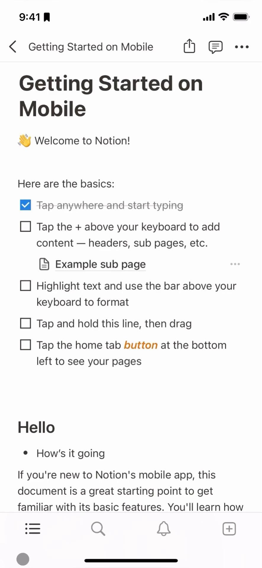 Notion screenshot