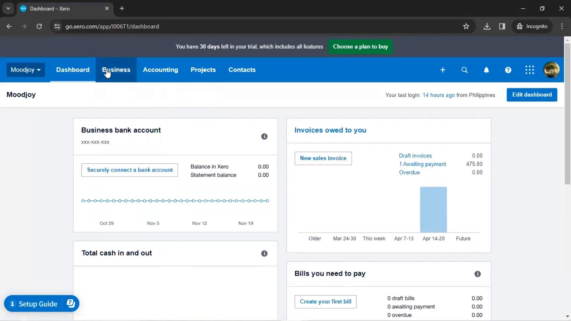 Adding an item on Xero video thumbnail