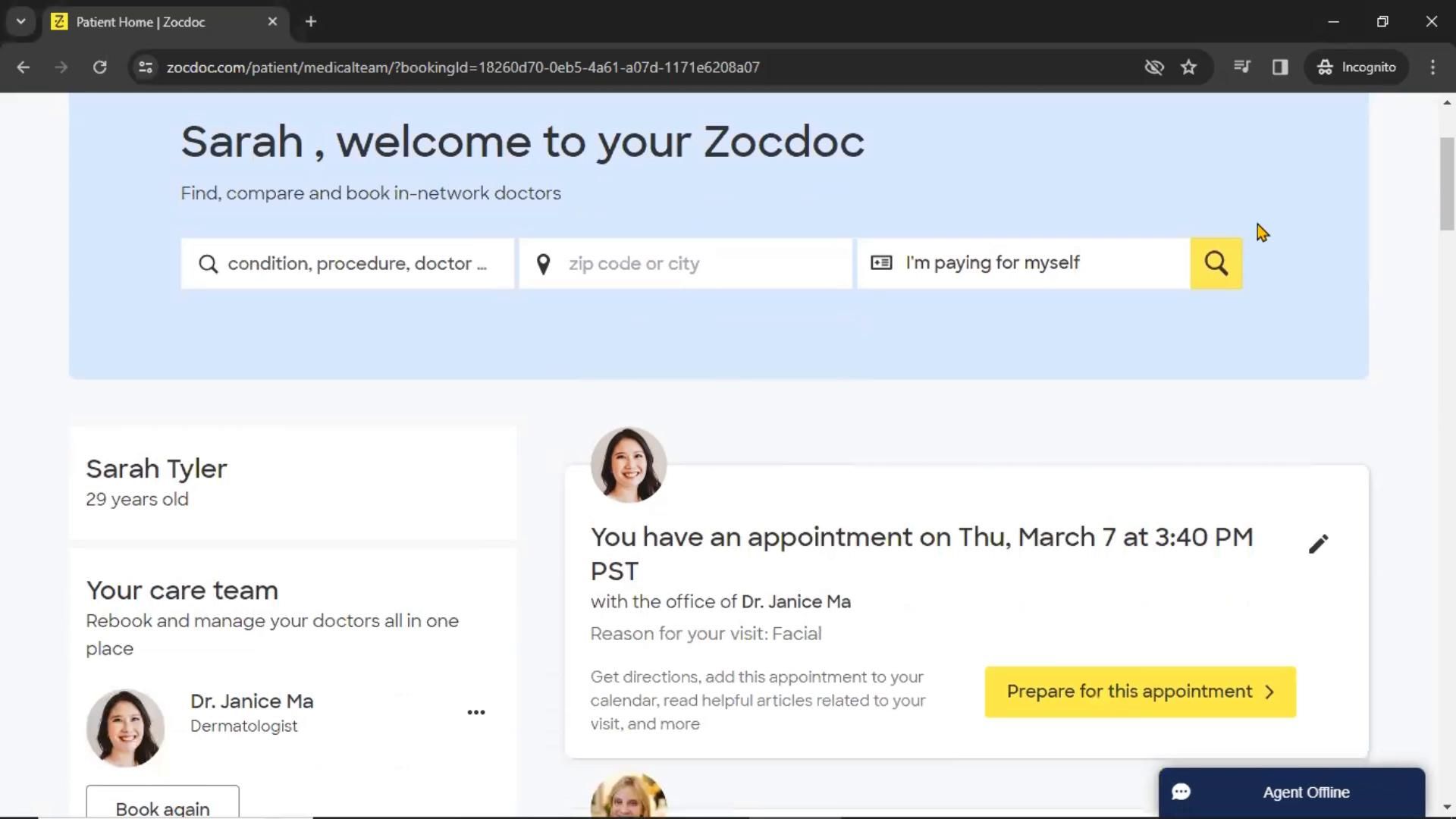 Cancelling an appointment on Zocdoc video thumbnail