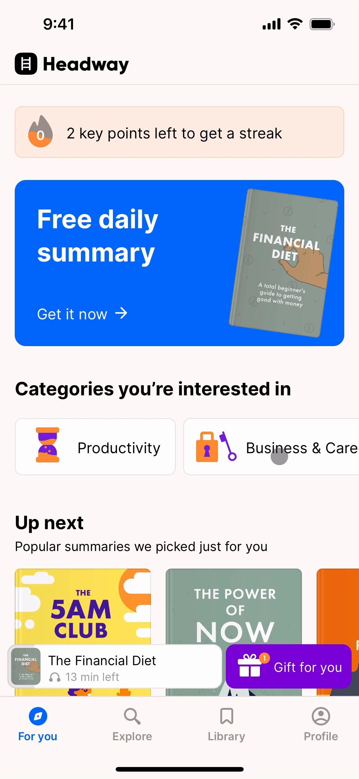 Headway screenshot