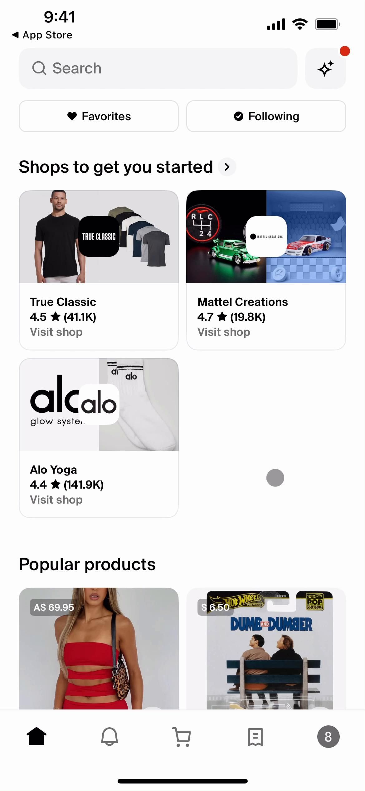 Shop screenshot