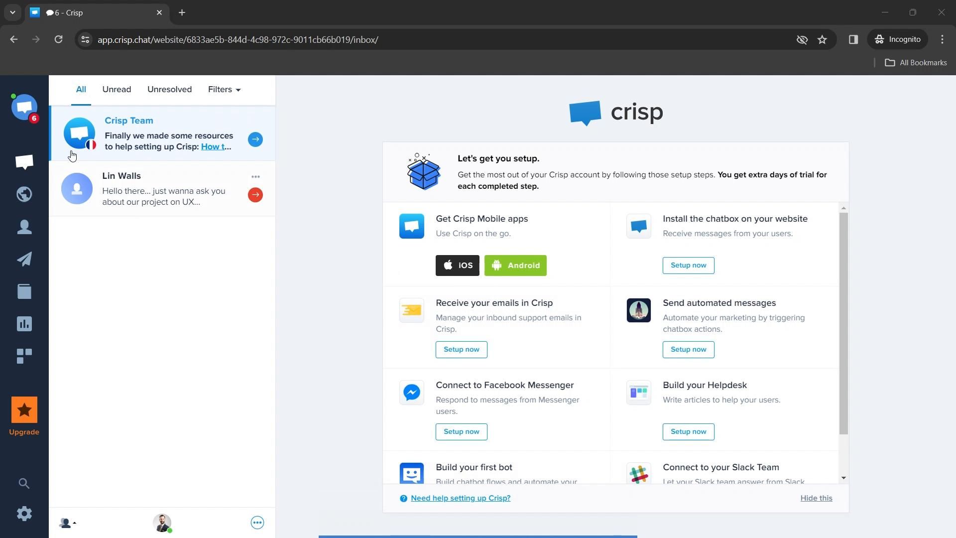 Crisp screenshot