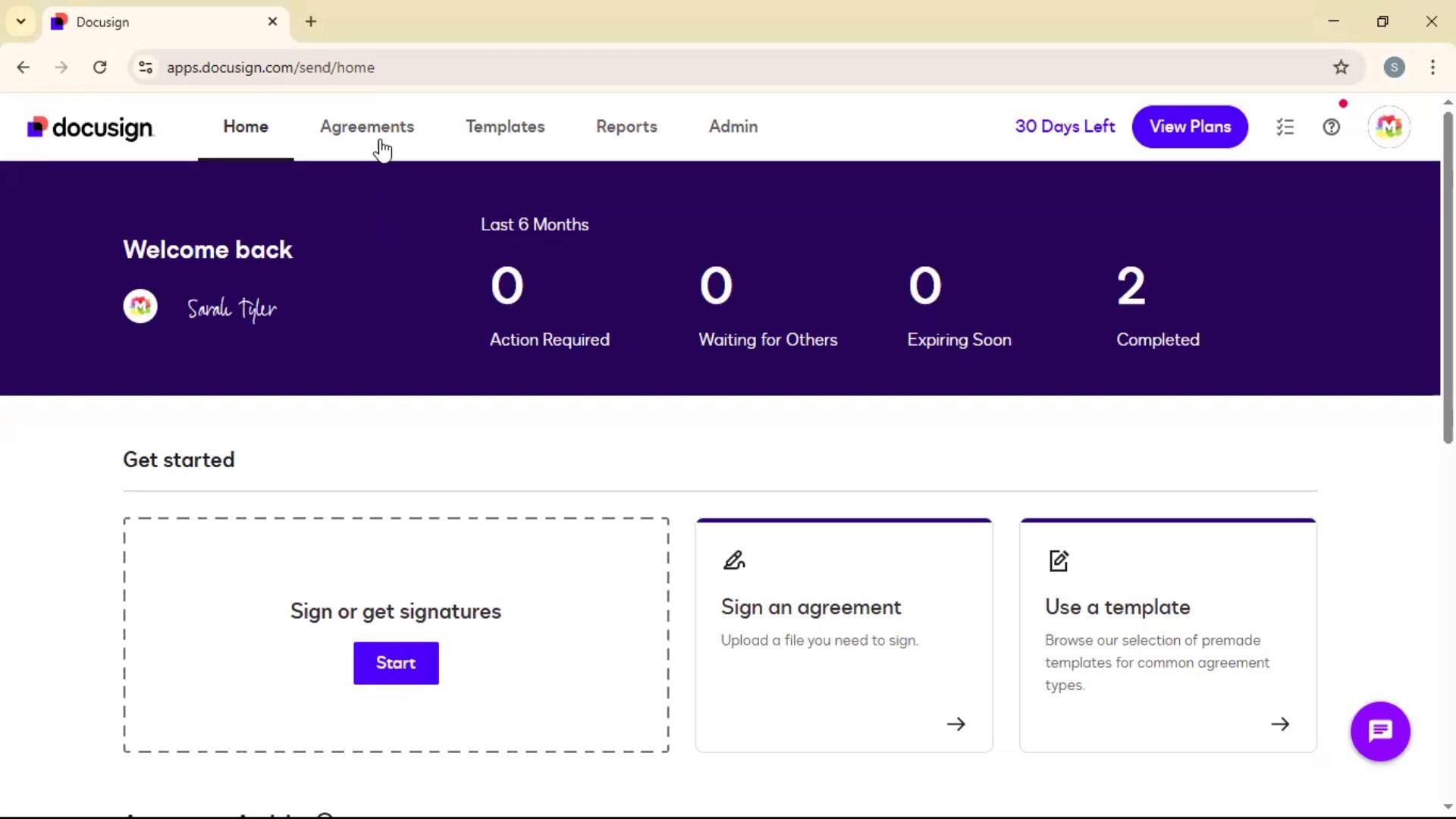 Filtering and sorting on Docusign video thumbnail