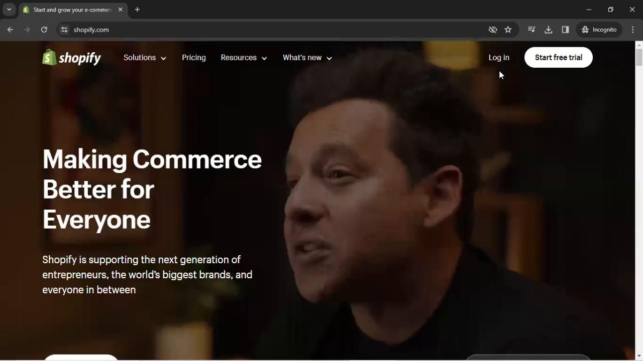Shopify screenshot