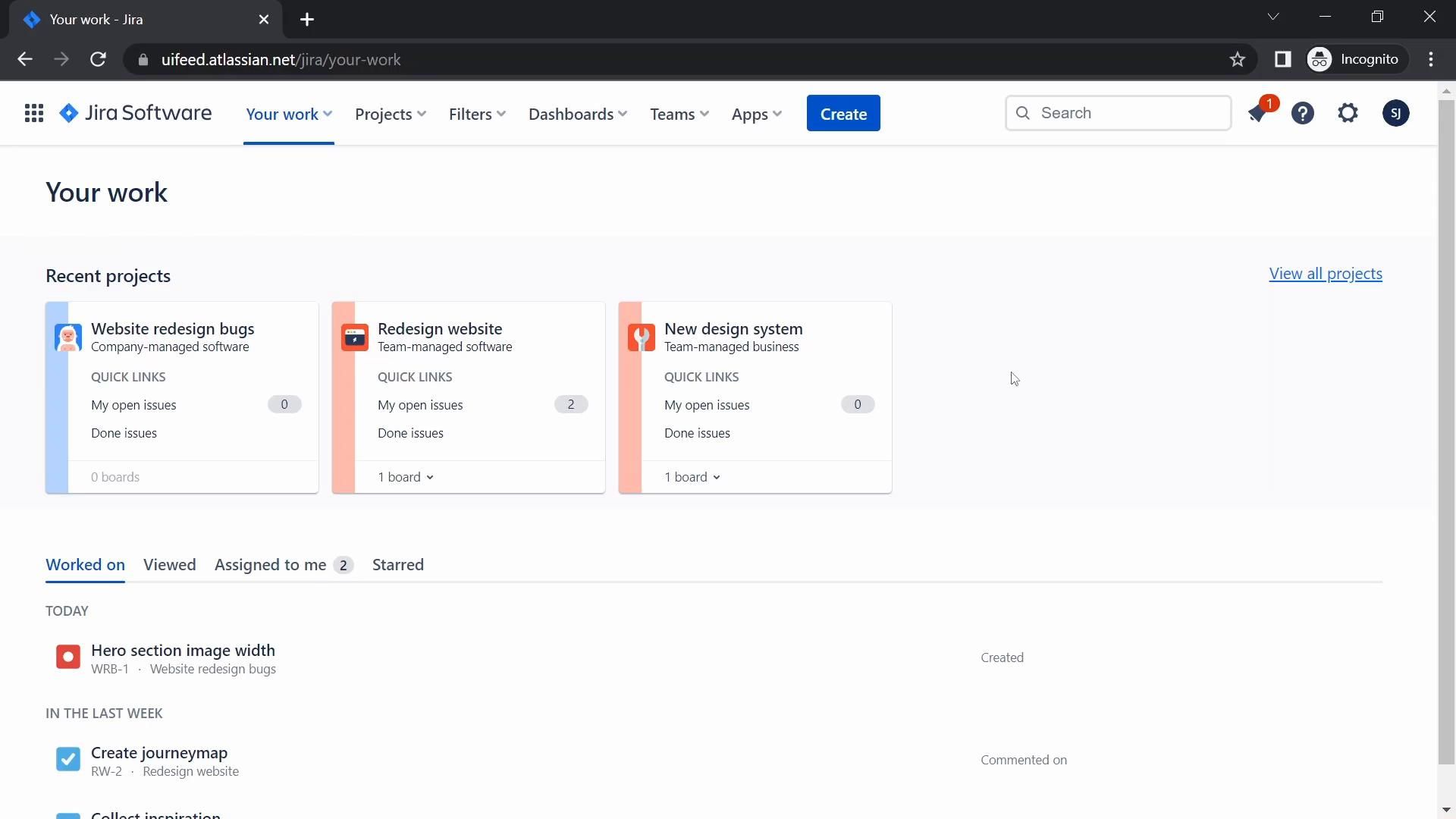 Jira screenshot