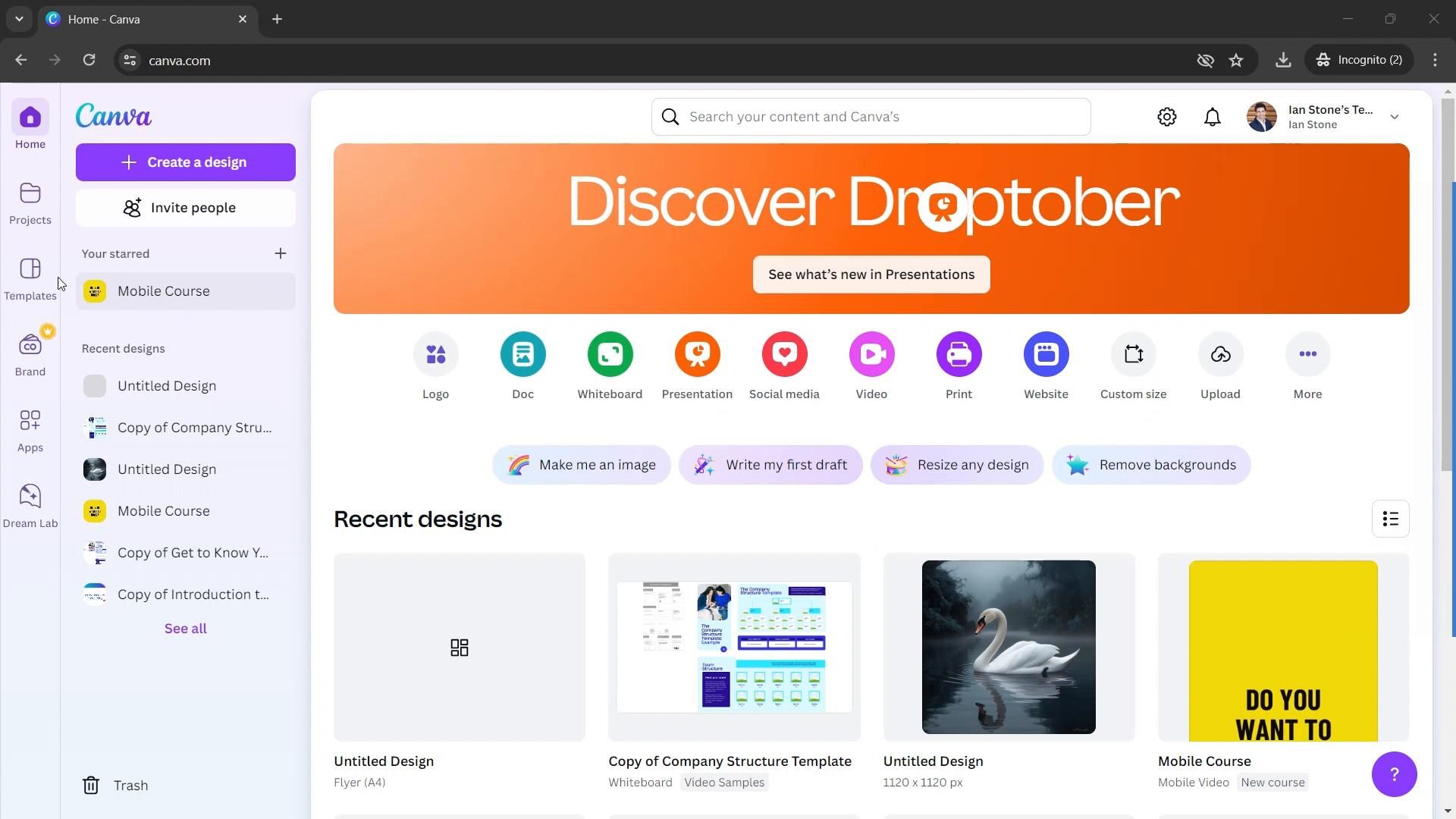Canva screenshot