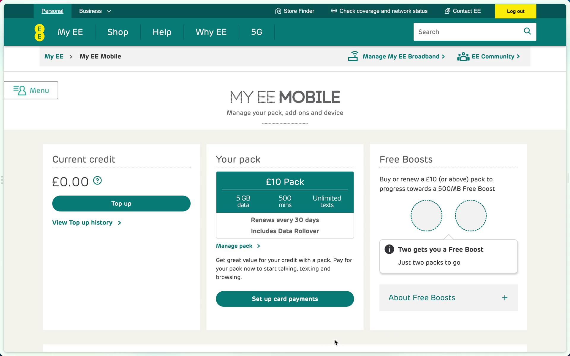 EE screenshot