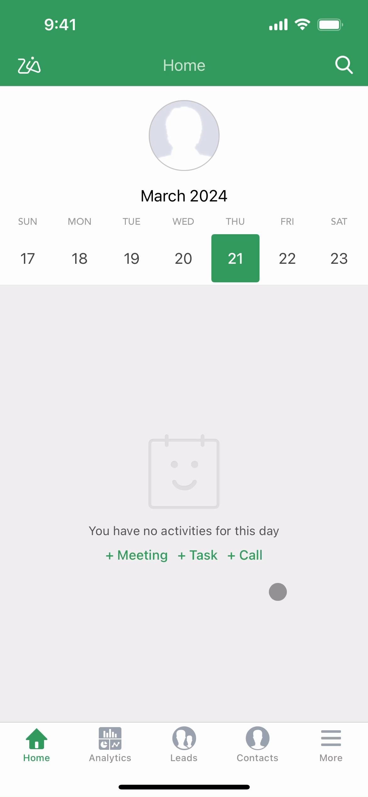 Zoho CRM screenshot