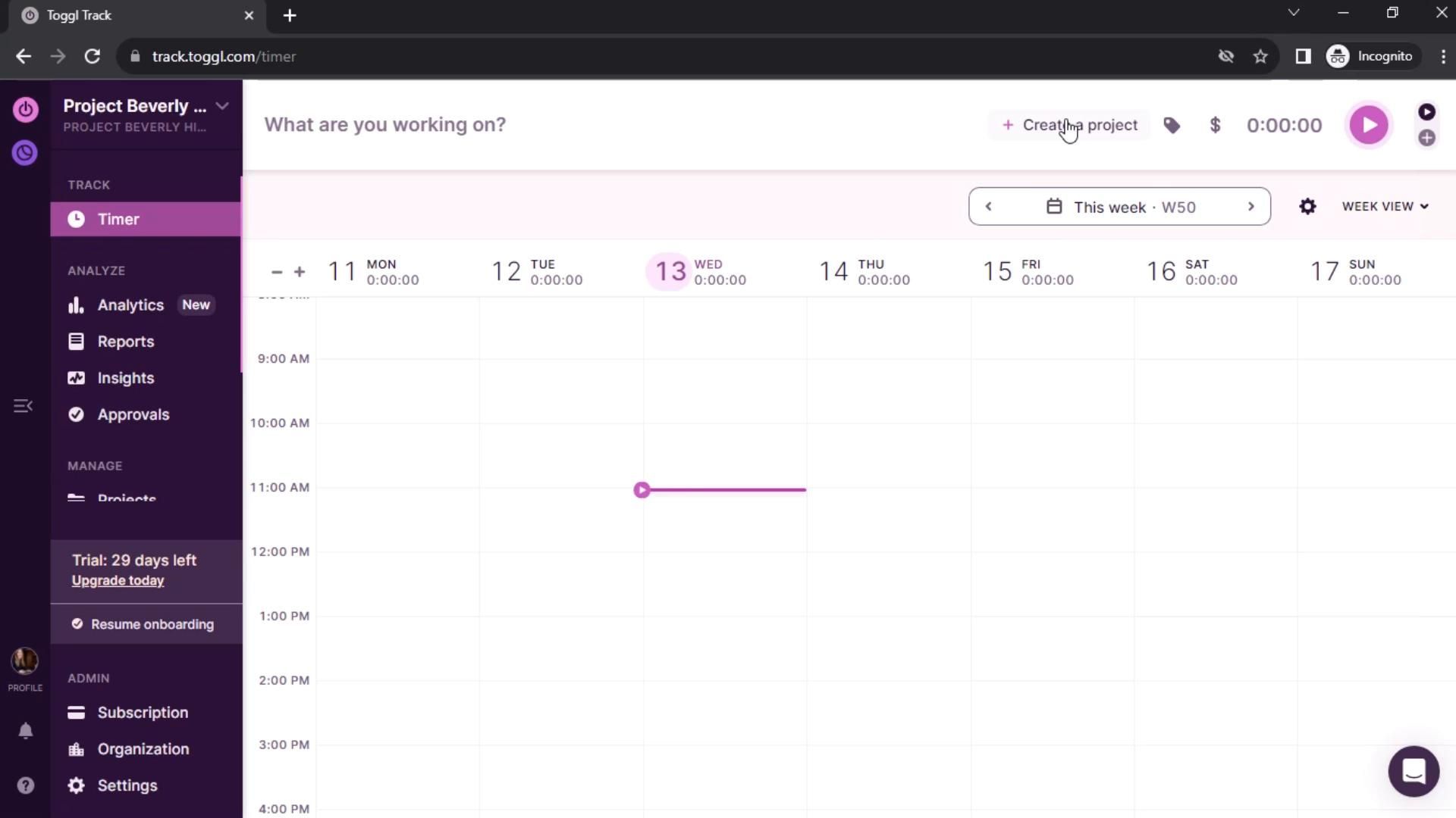 Toggl Track screenshot