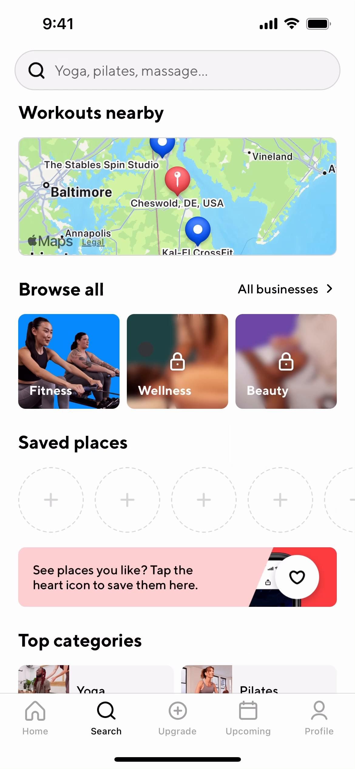 ClassPass screenshot