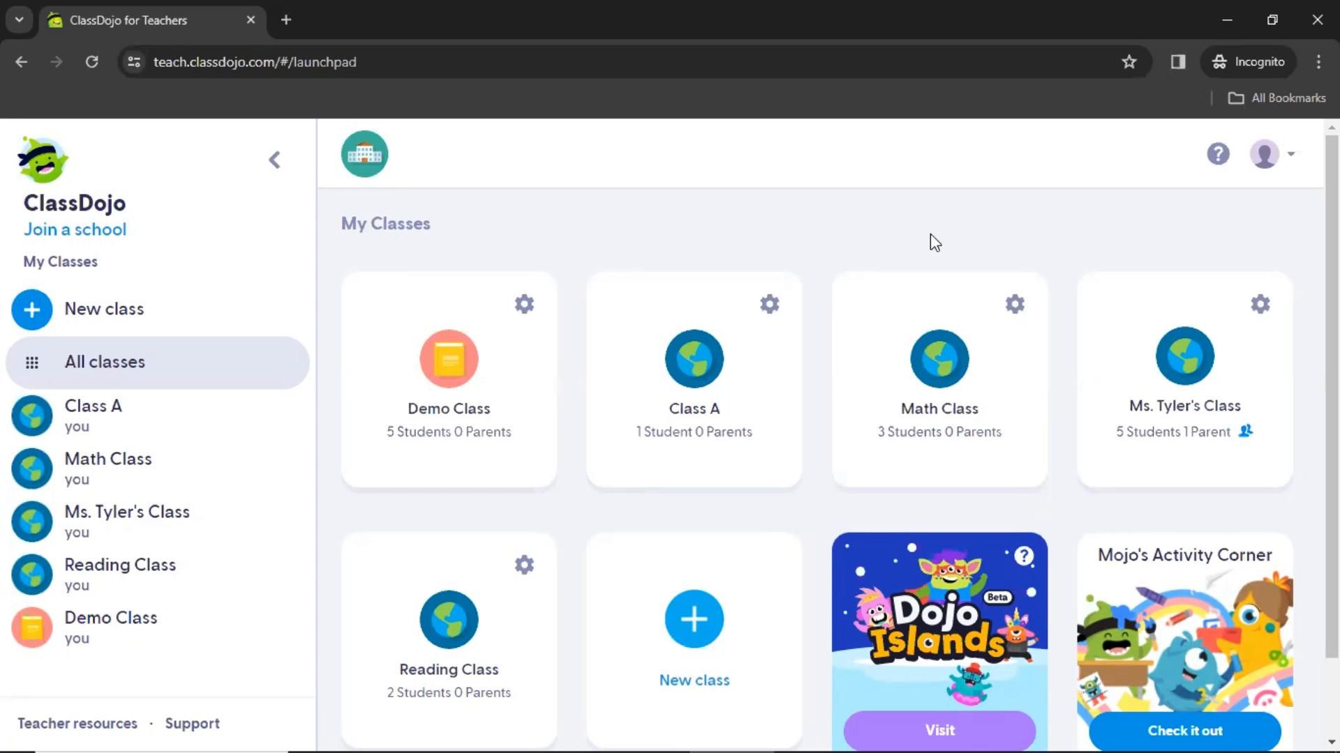 ClassDojo screenshot