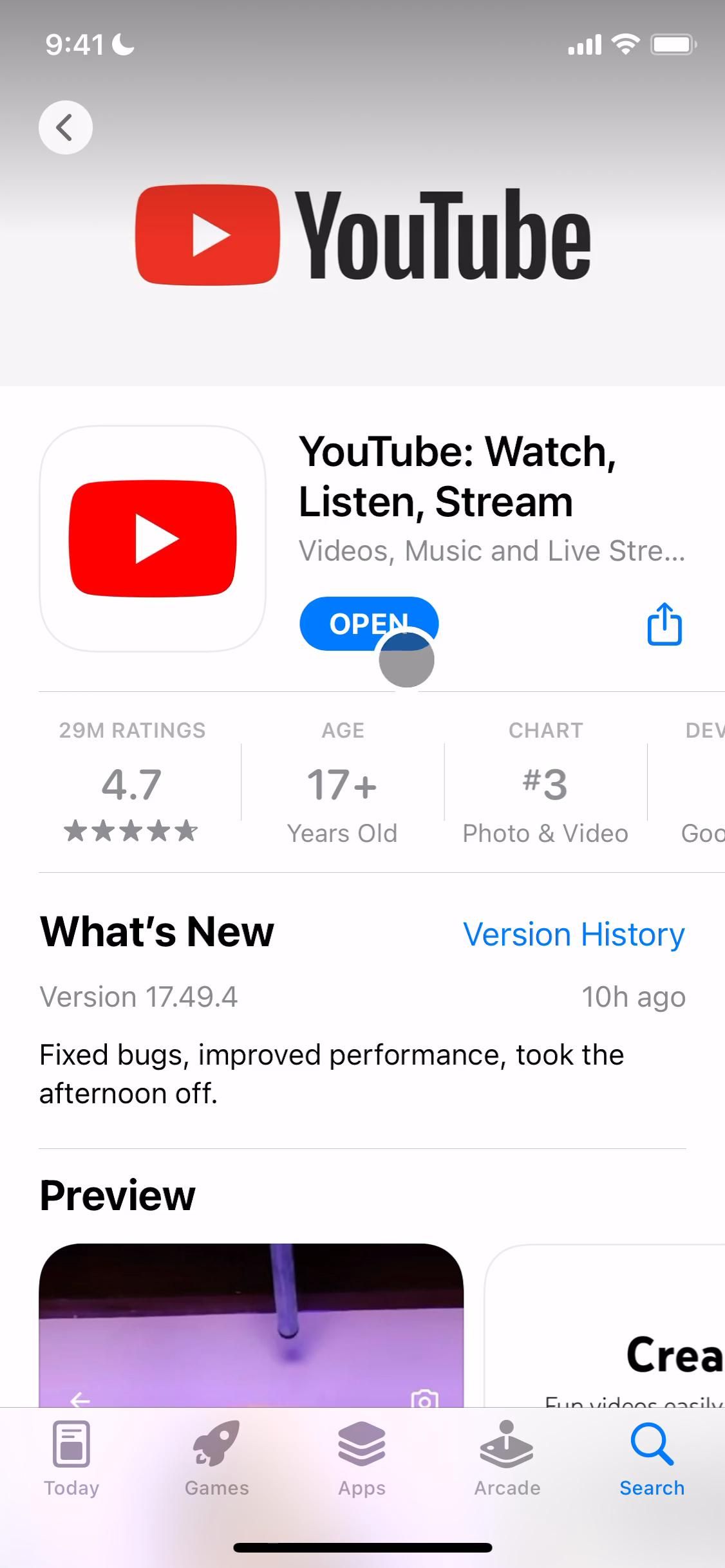 Video preview