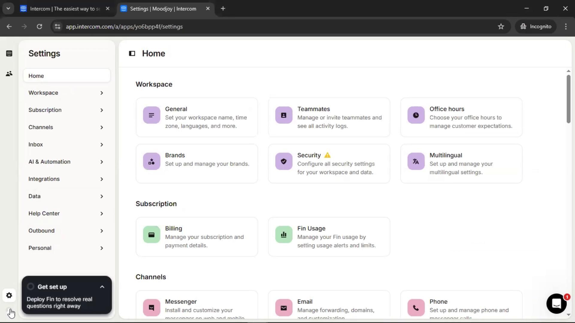 Updating your profile on Intercom video thumbnail