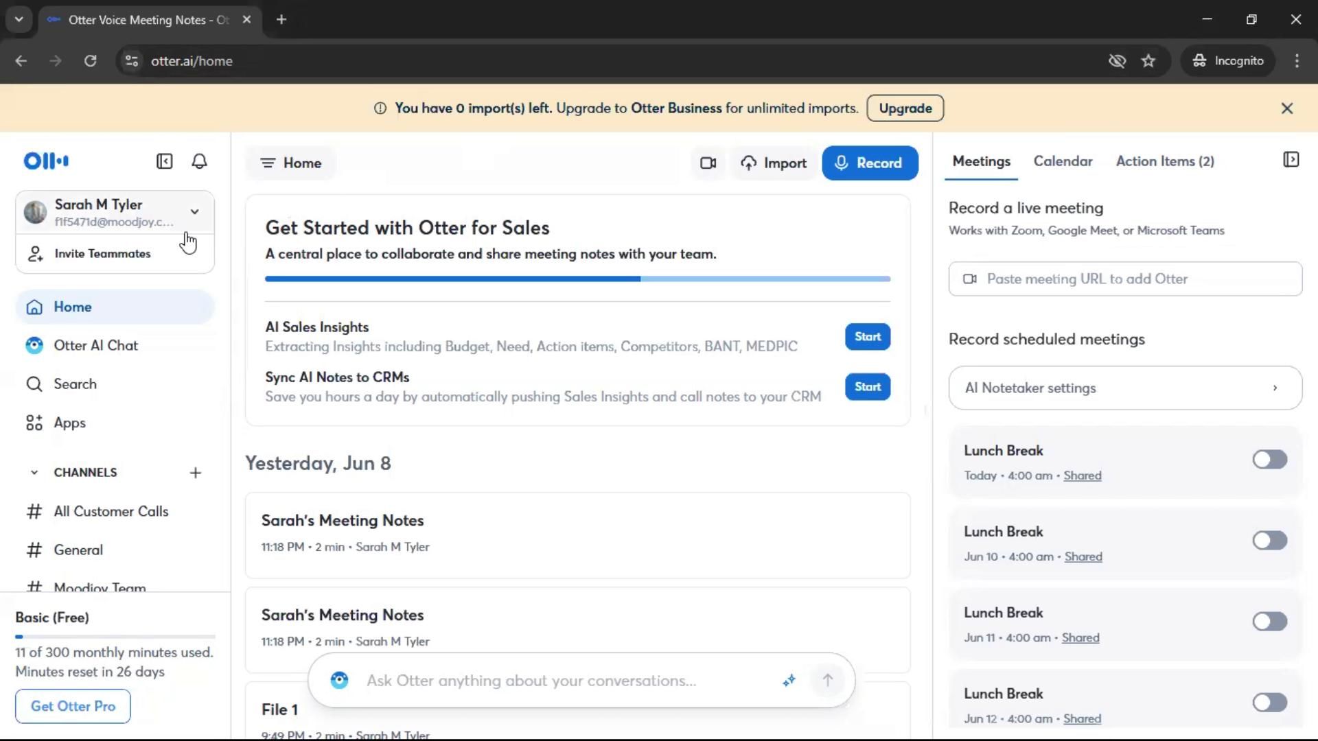 Upgrading your account on Otter.ai video thumbnail
