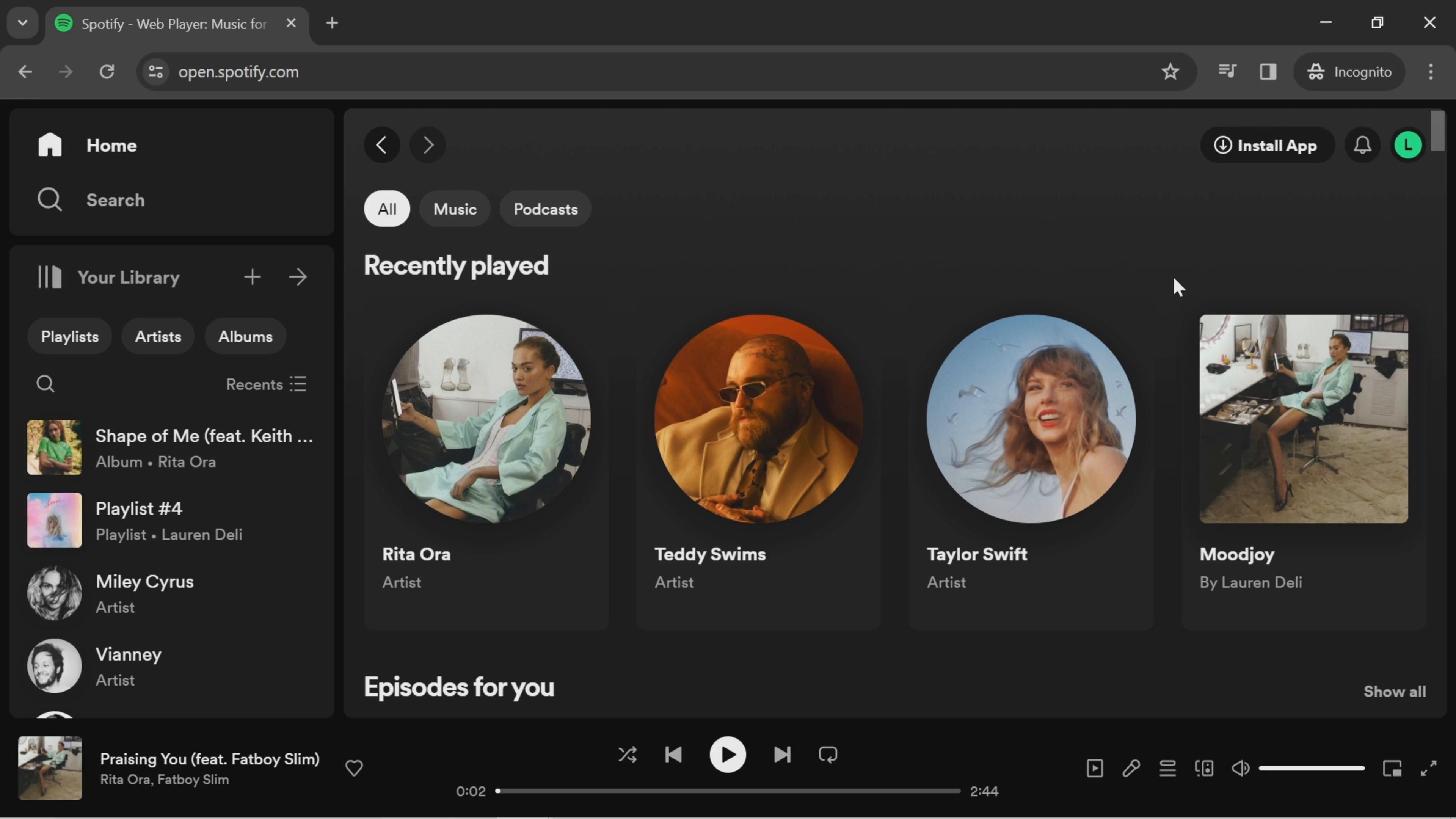 Spotify screenshot