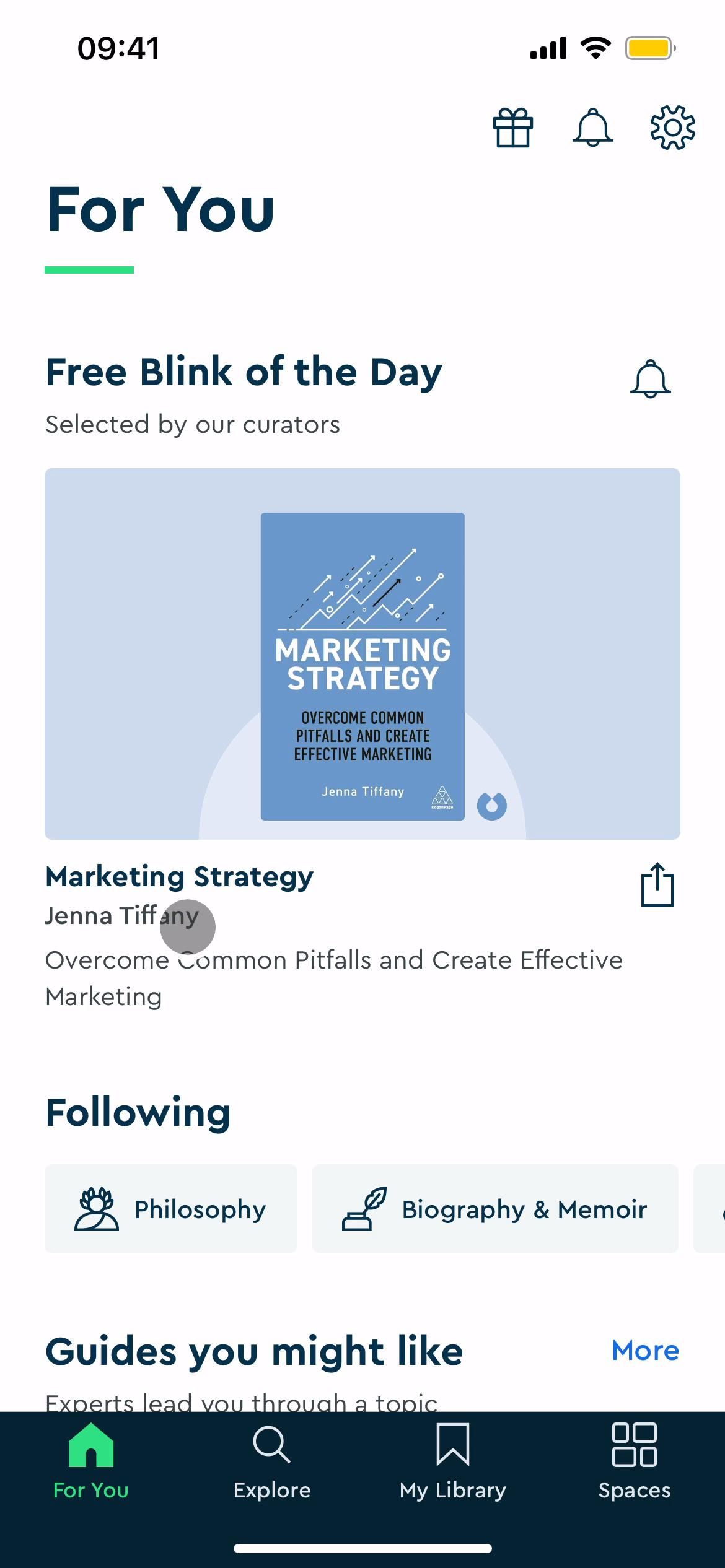 Blinkist screenshot