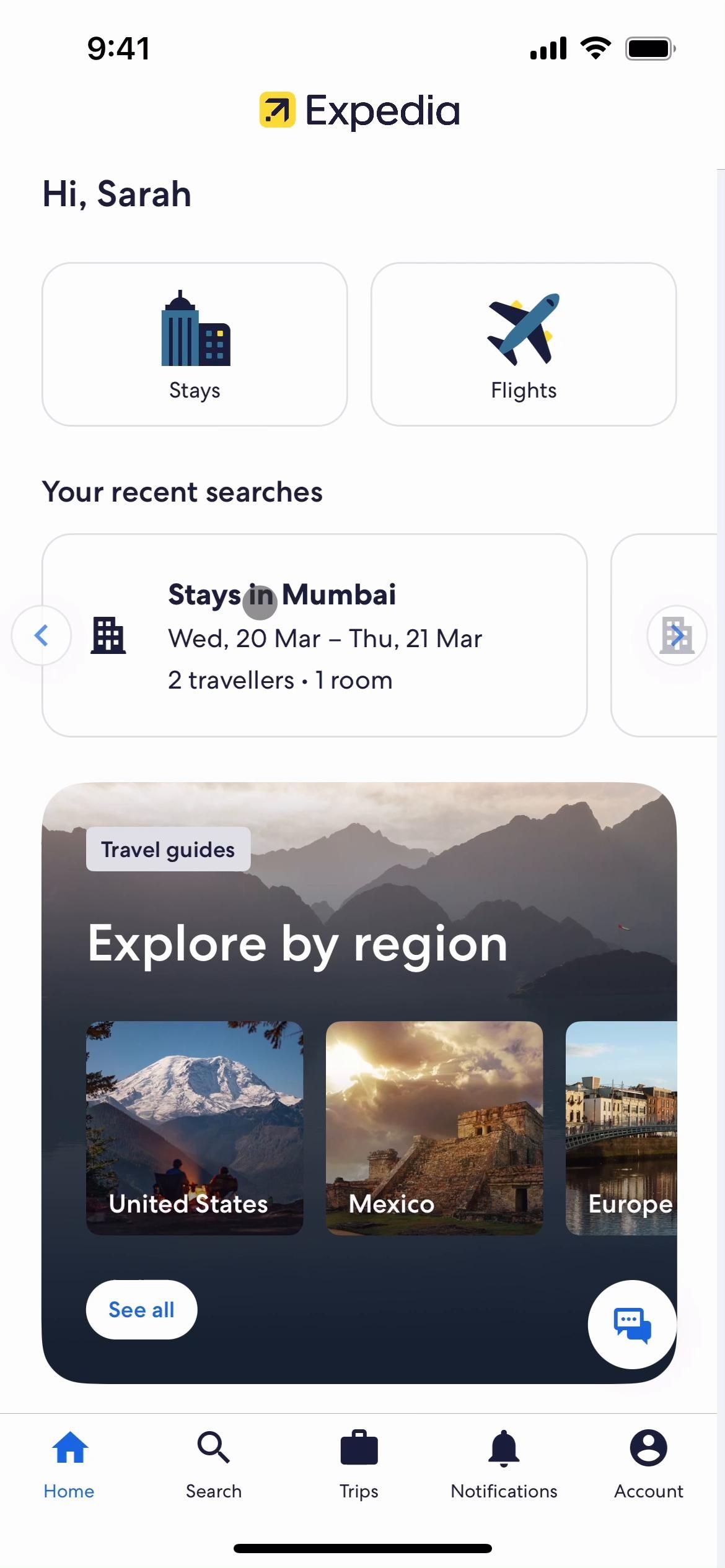 Expedia screenshot