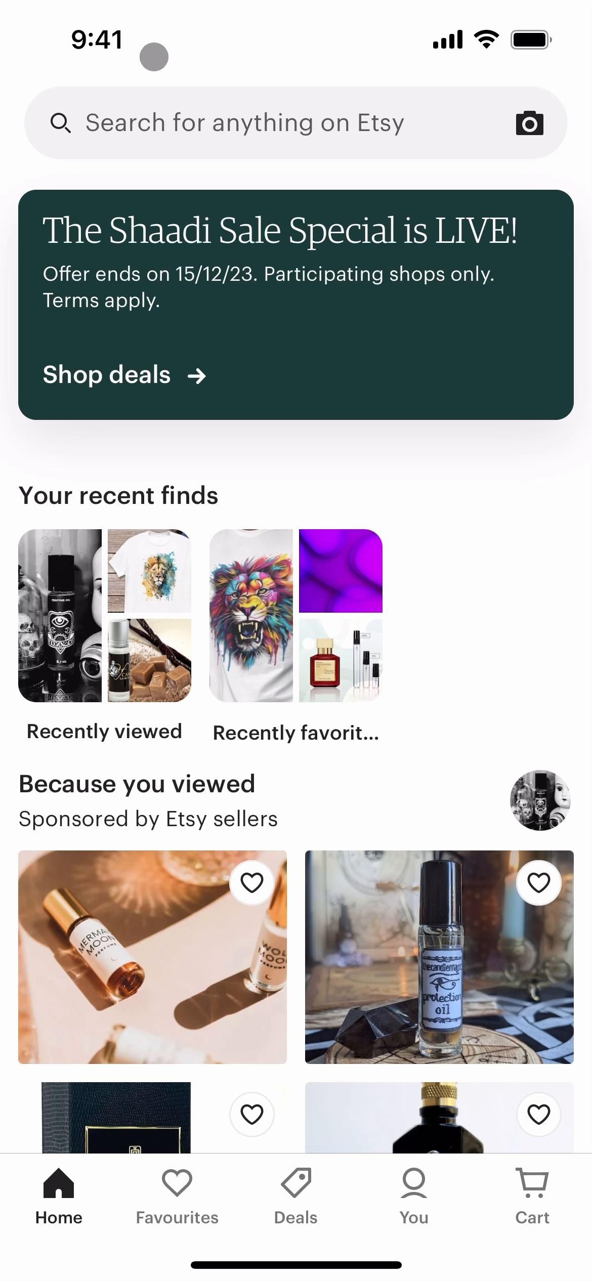 Etsy screenshot