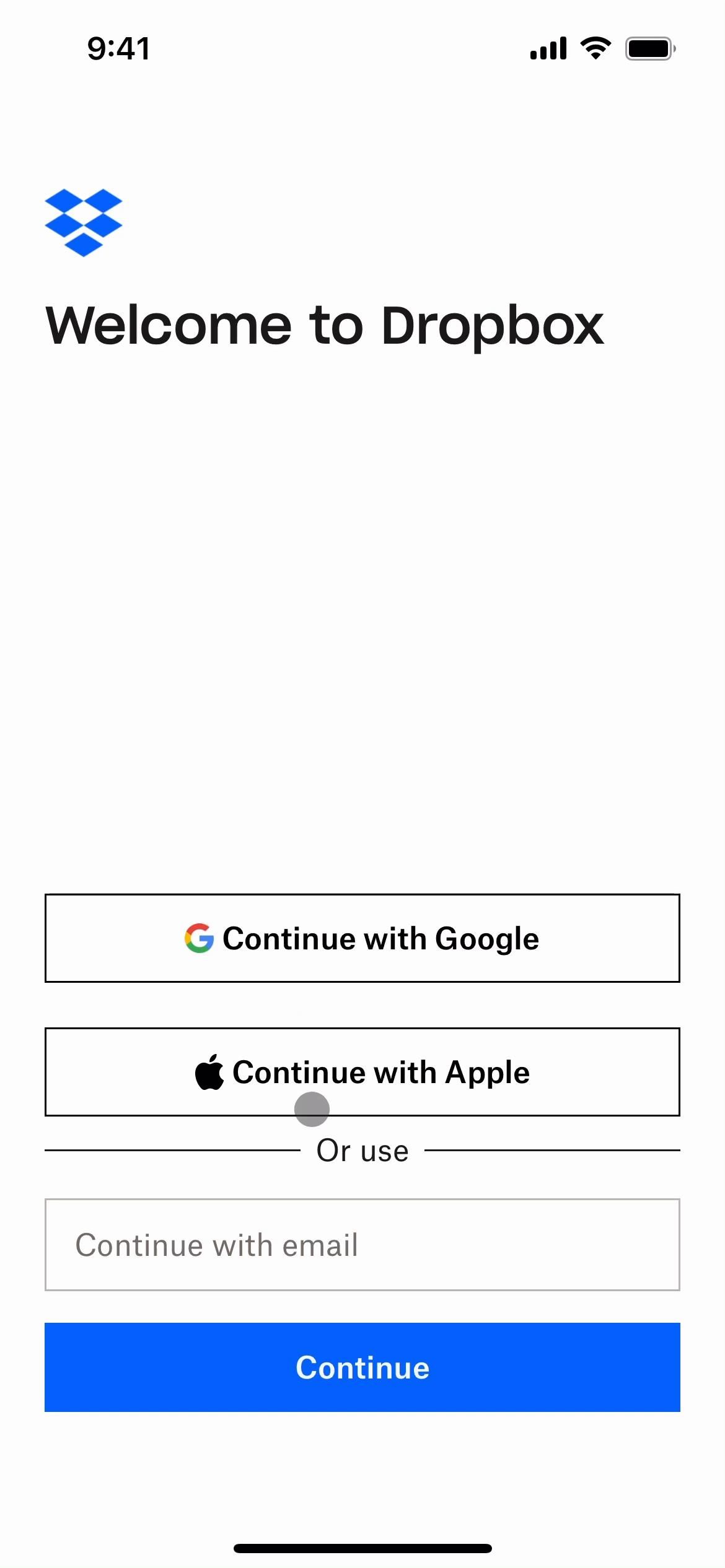 Dropbox screenshot