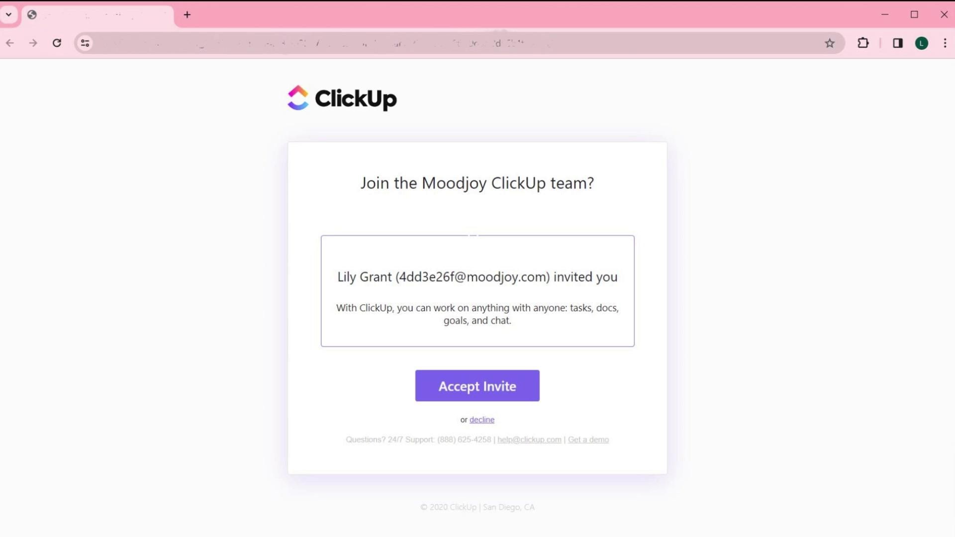 Accepting an invite on ClickUp video thumbnail