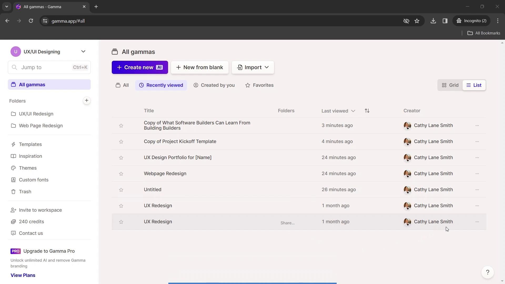 Gamma screenshot