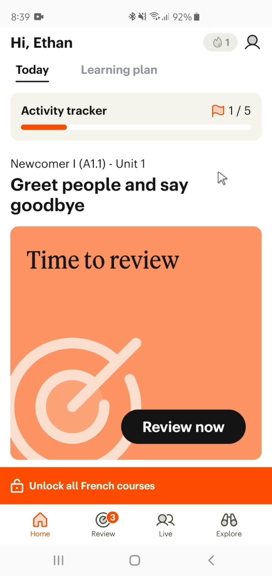 Babbel screenshot