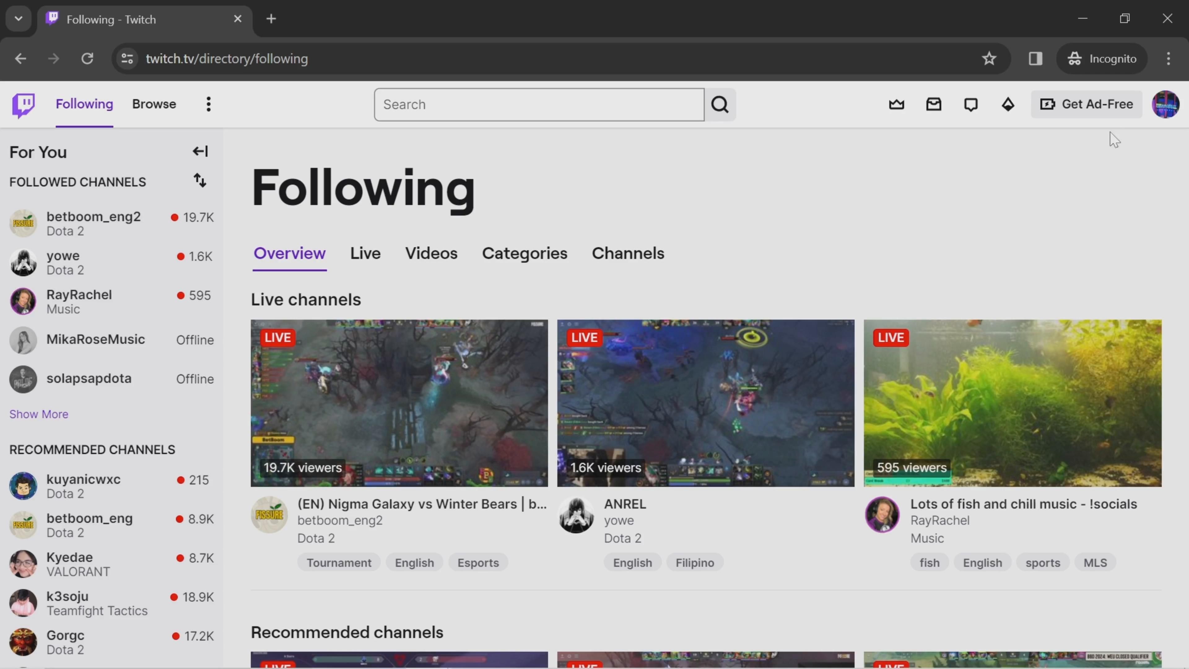 Twitch screenshot