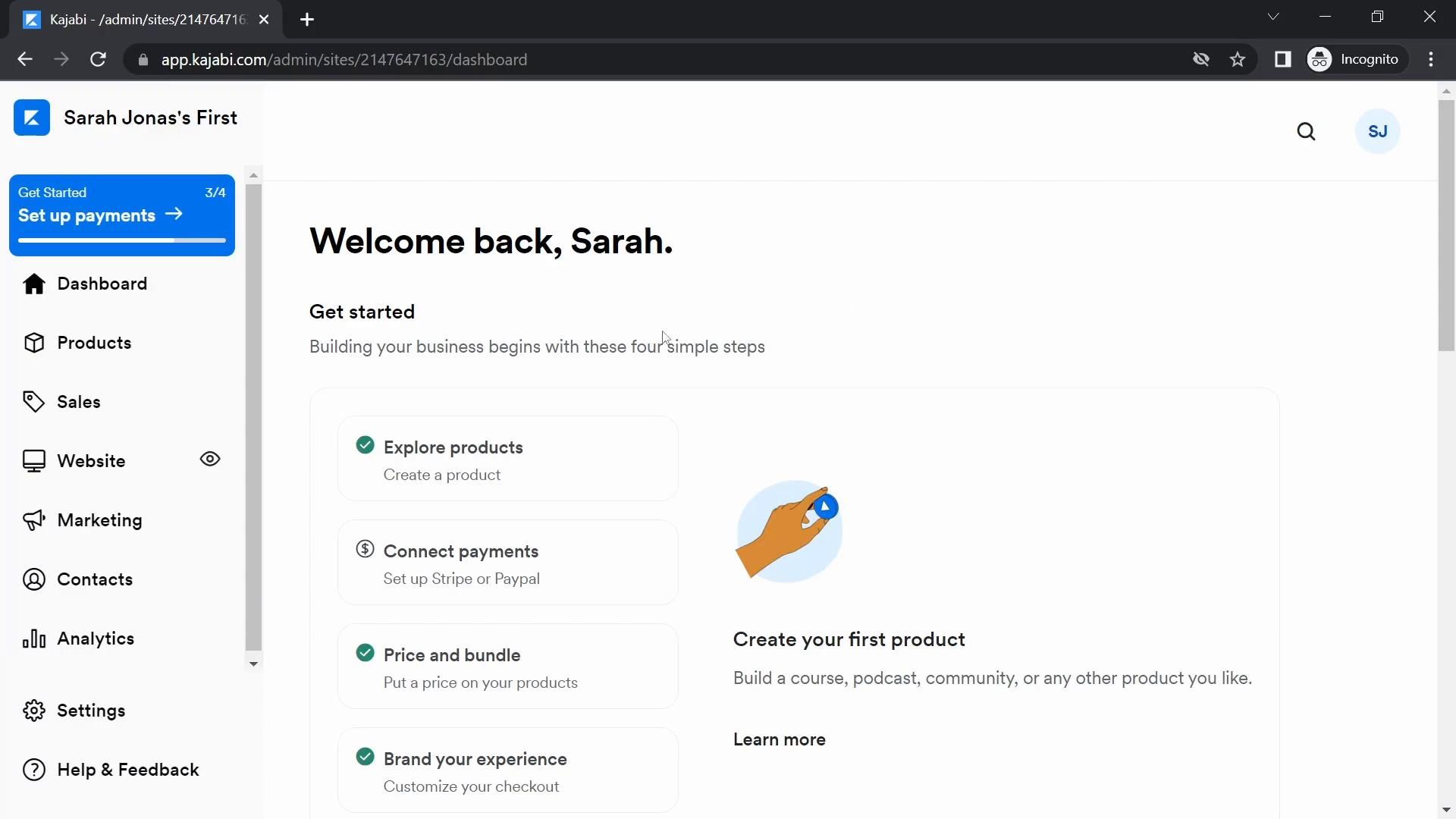 Kajabi screenshot