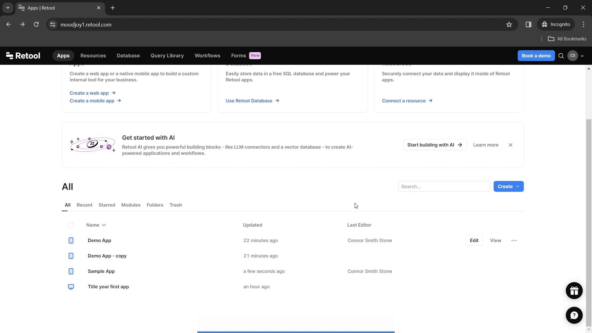 Retool screenshot