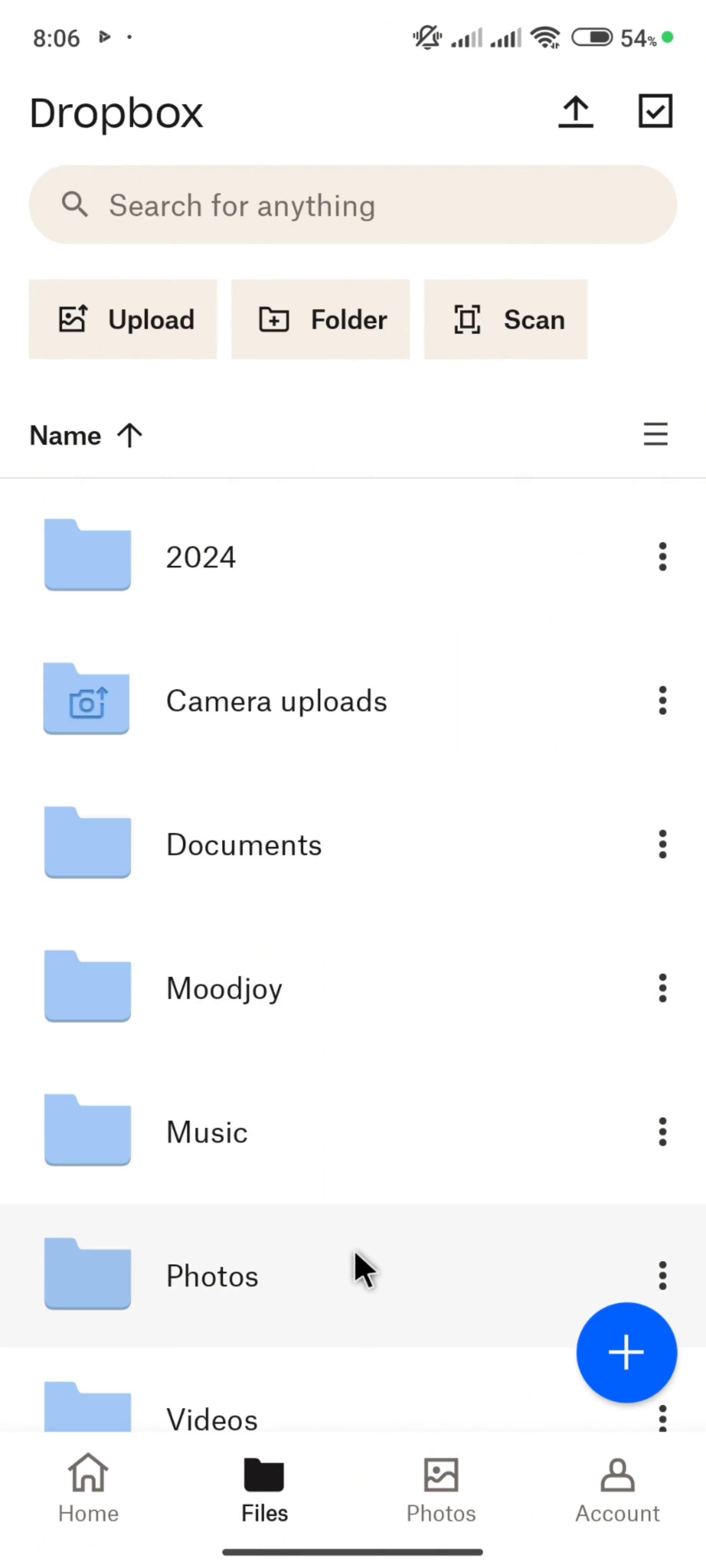 Moving a photo on Dropbox video thumbnail