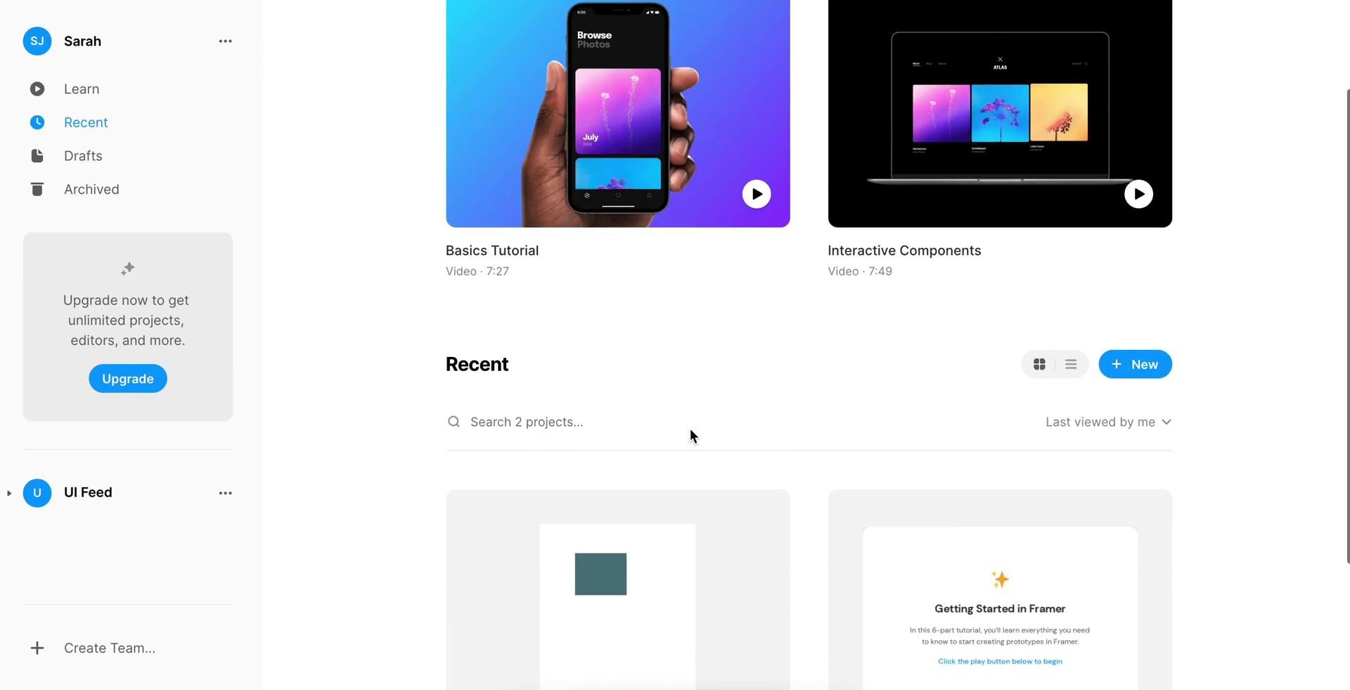 Framer screenshot