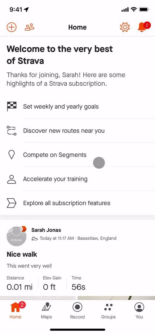 Strava screenshot