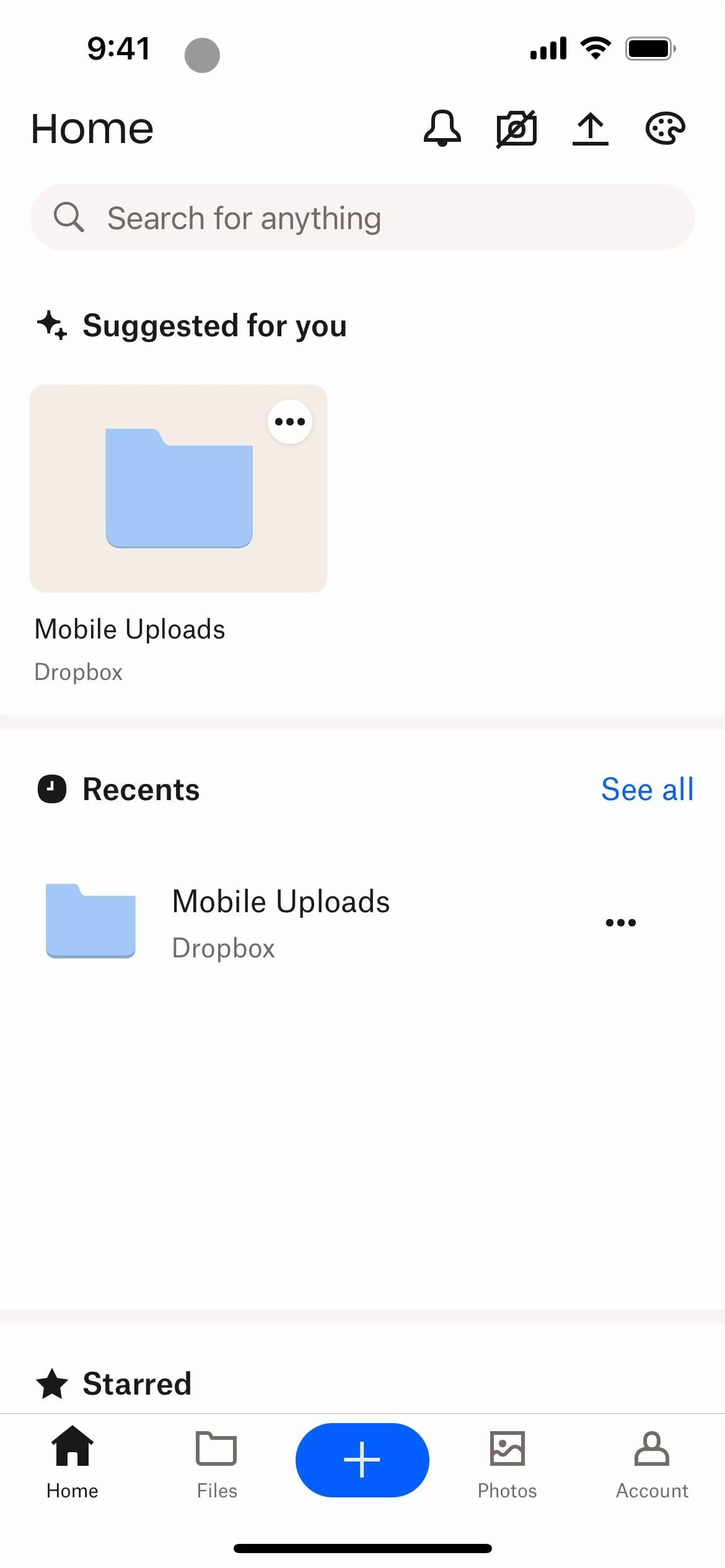 Dropbox screenshot