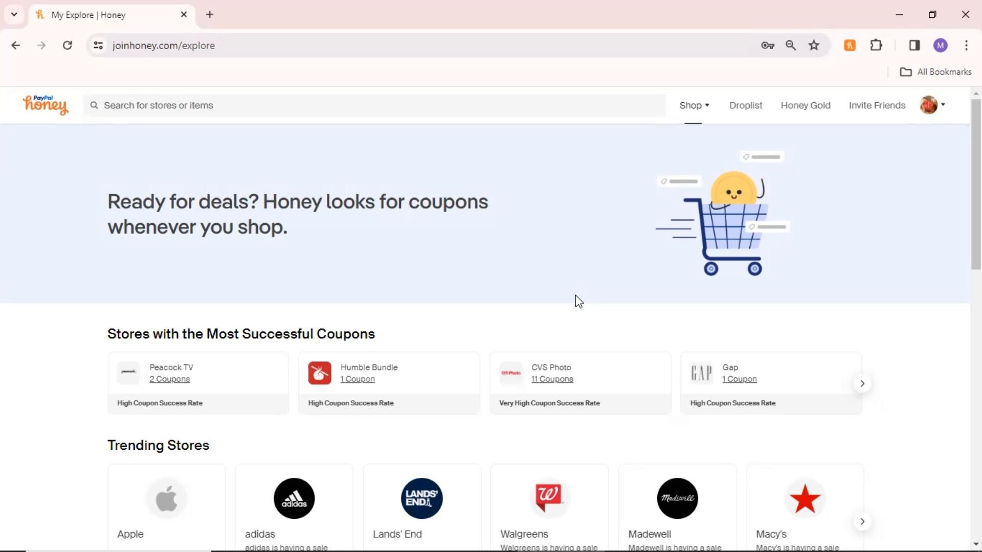 Honey screenshot