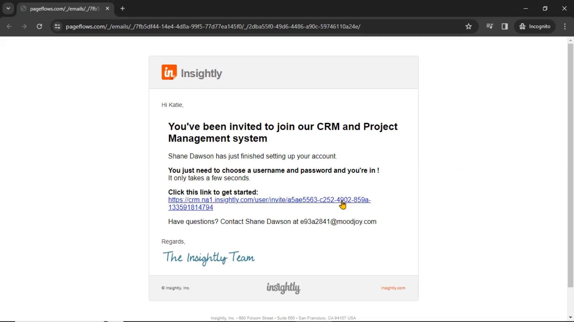 Accepting an invite on Insightly video thumbnail