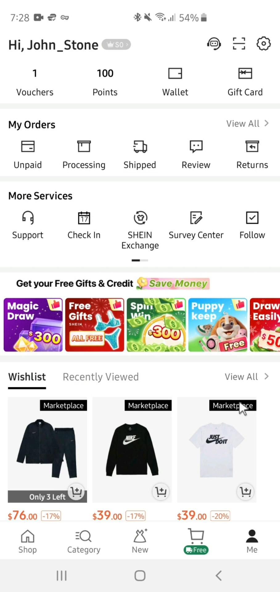 Shein screenshot
