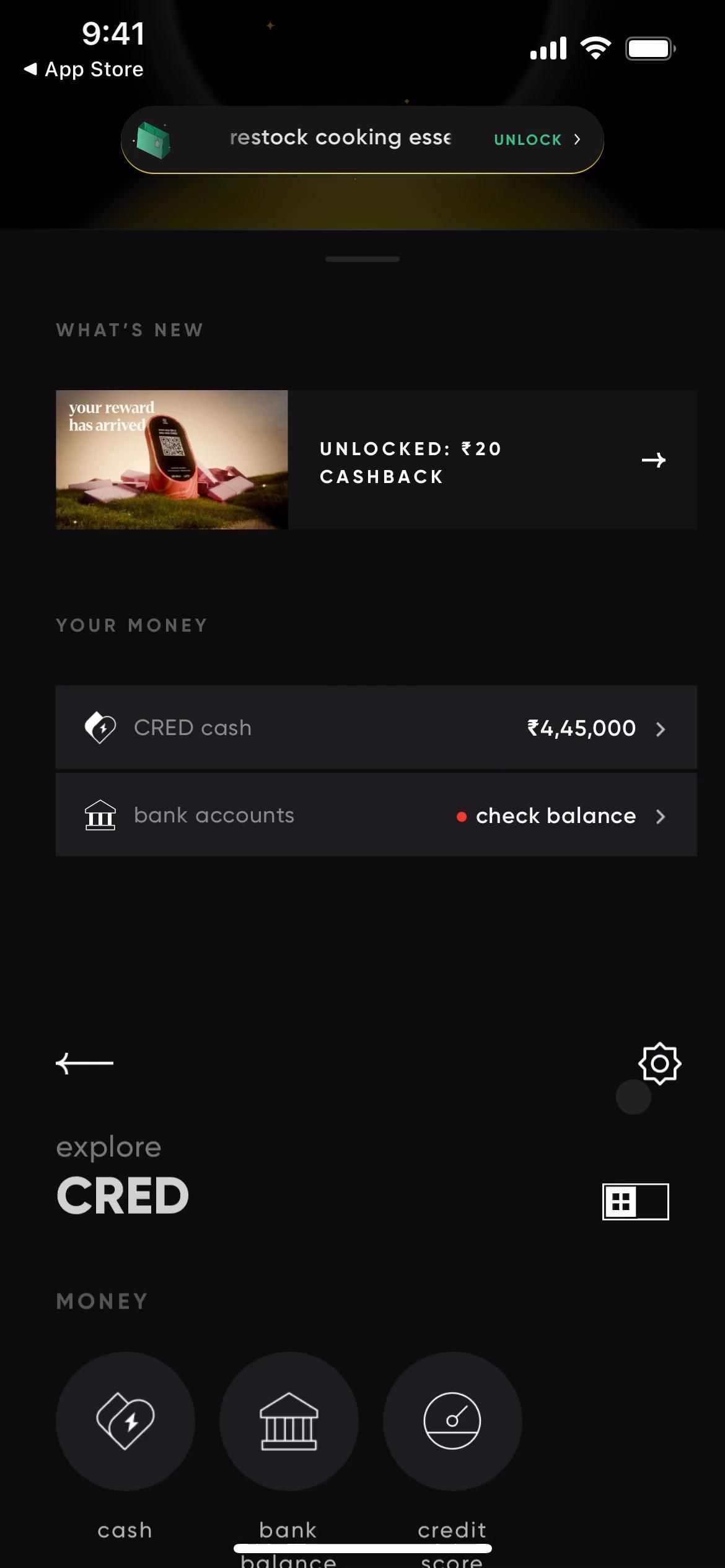 CRED screenshot