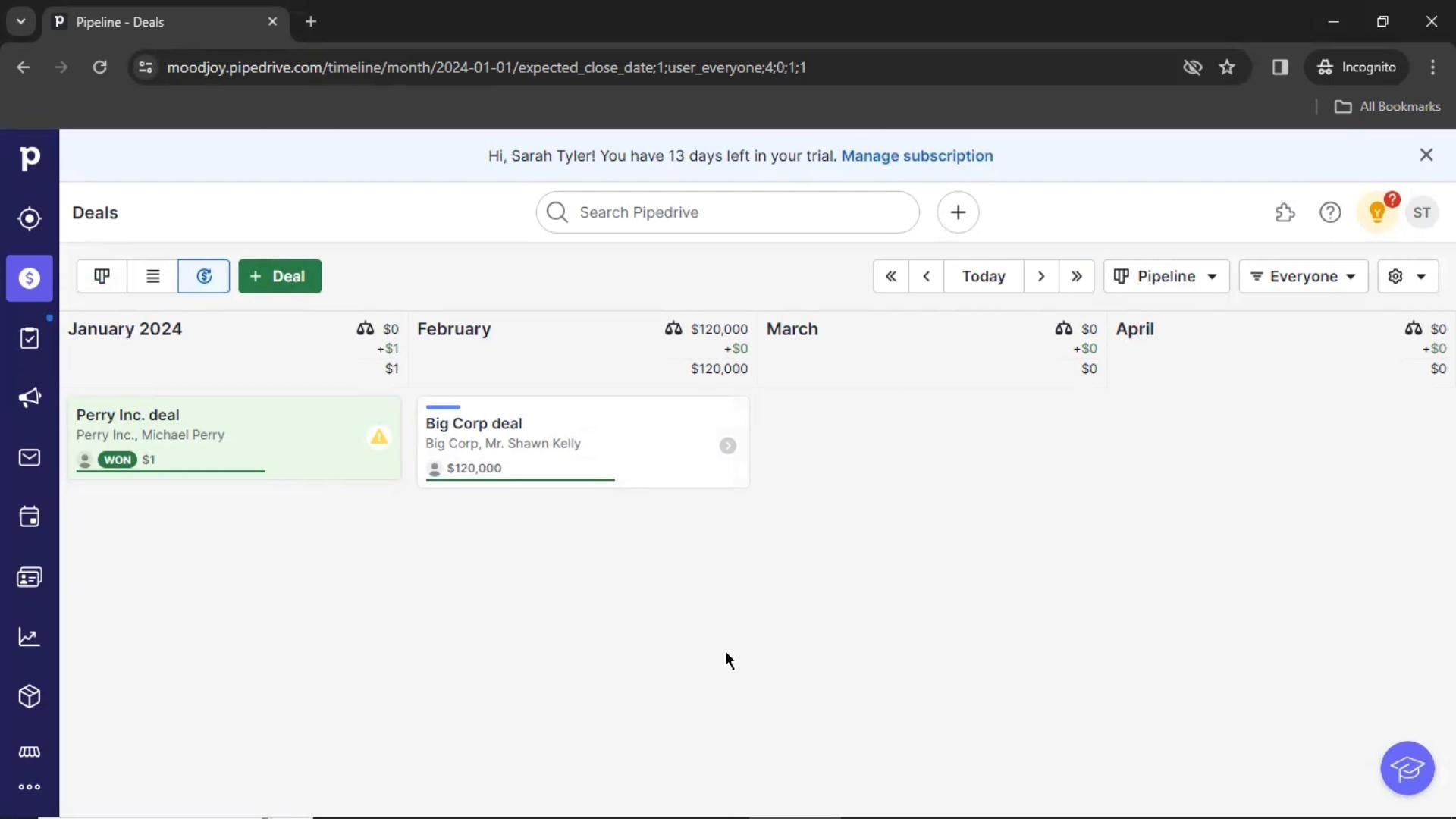 Pipedrive screenshot