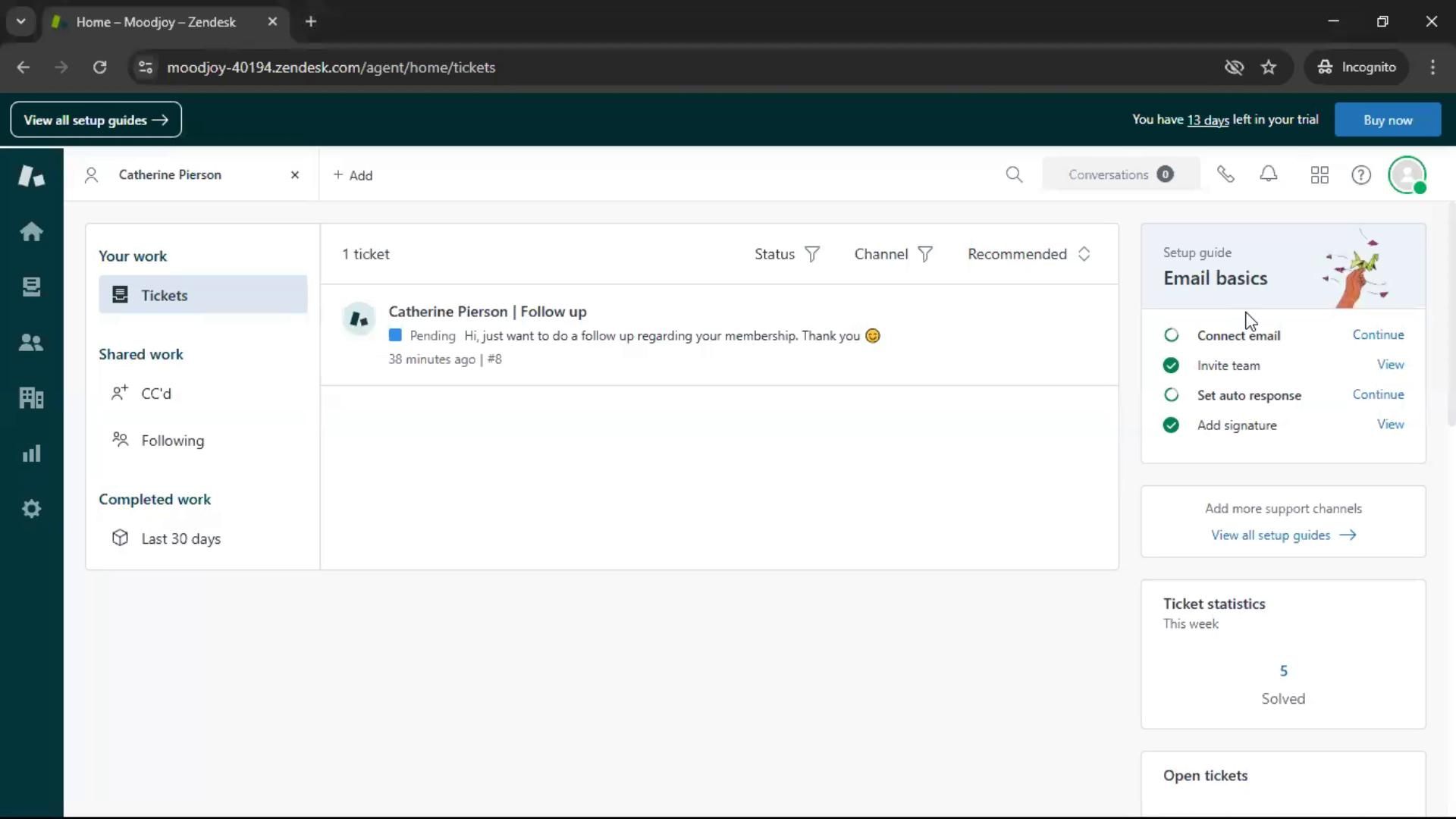 Logging out on Zendesk video thumbnail