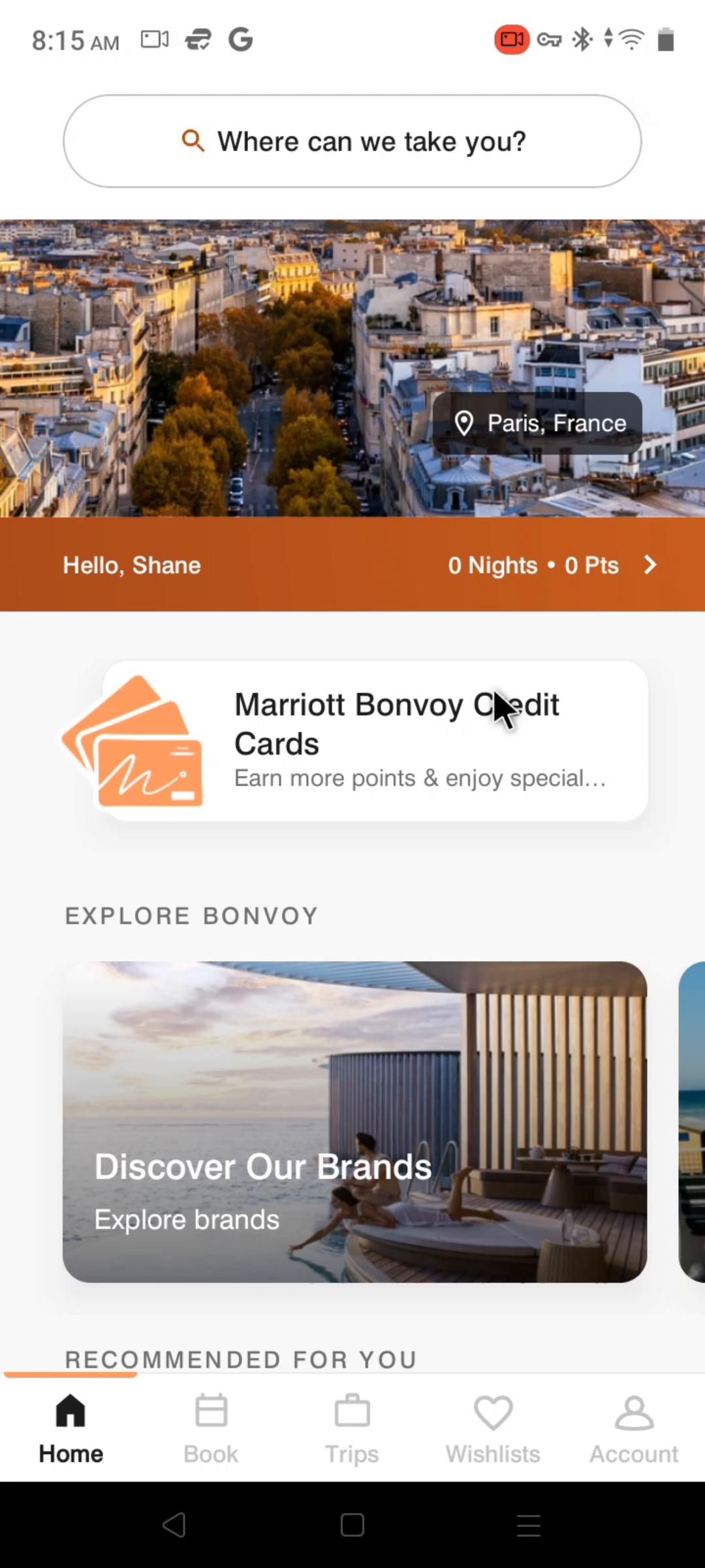 Marriott Bonvoy screenshot