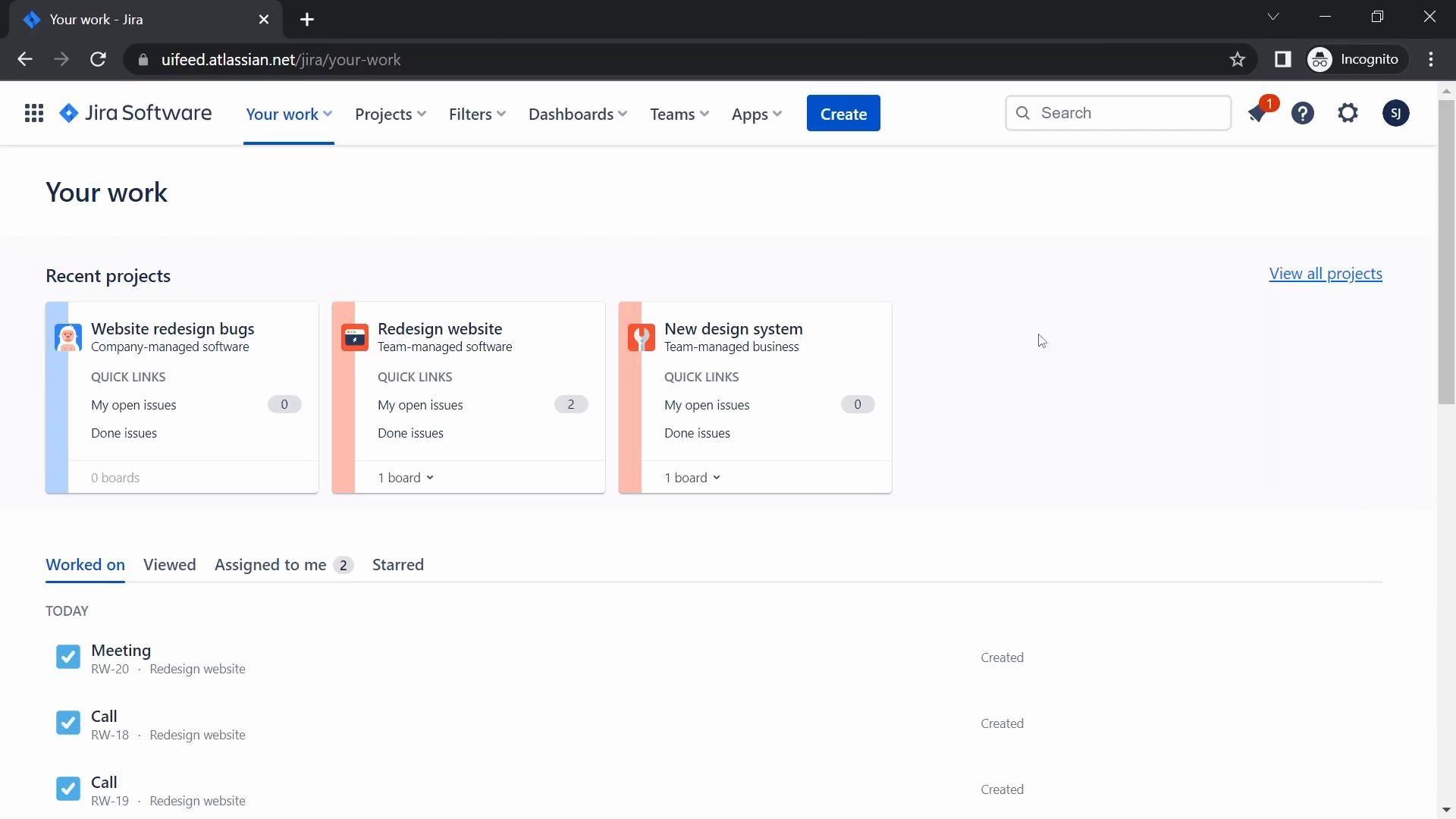 Jira screenshot