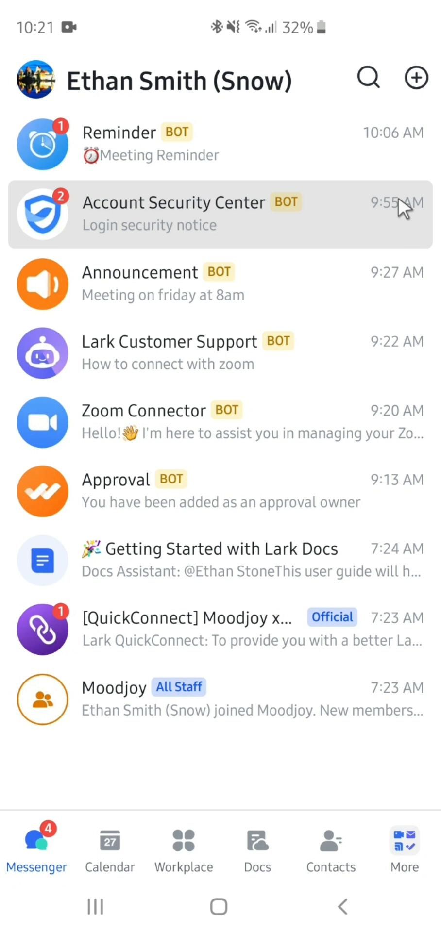 Lark screenshot