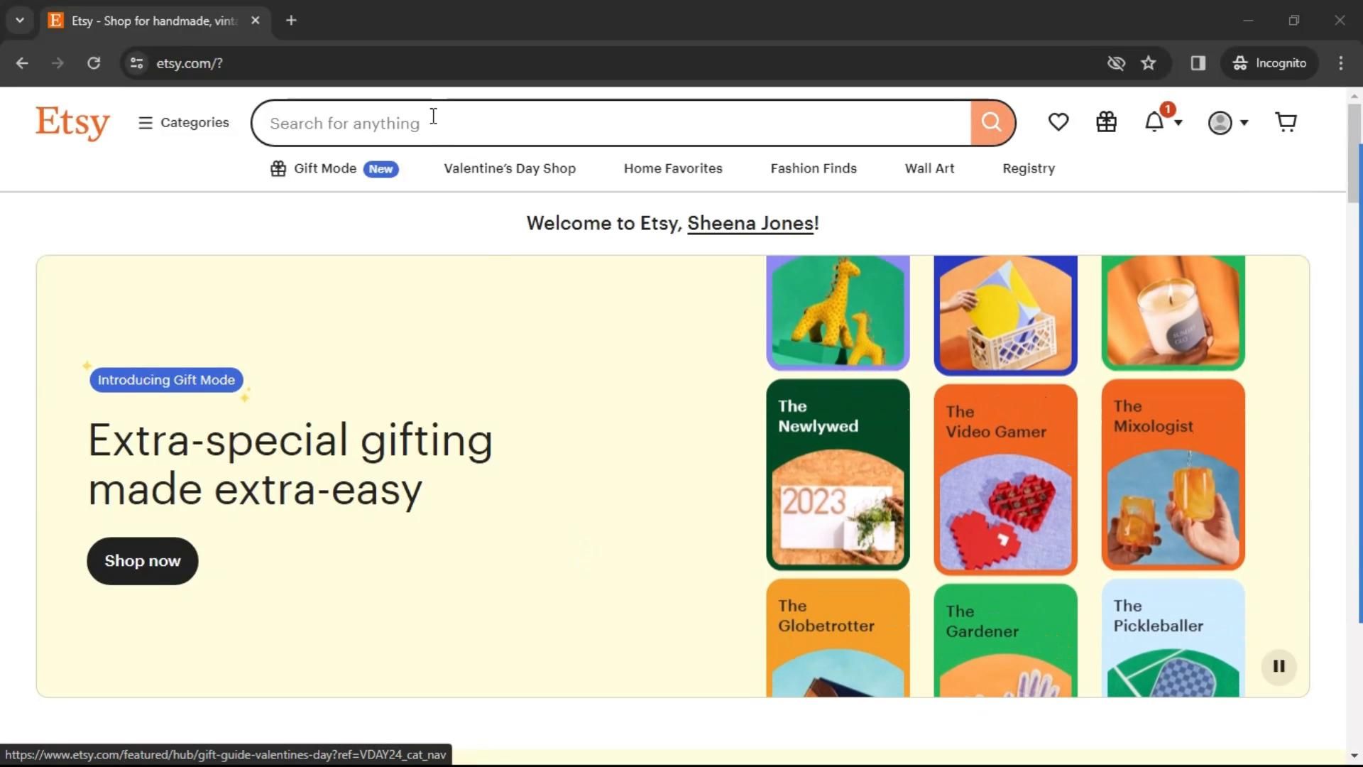 Etsy screenshot